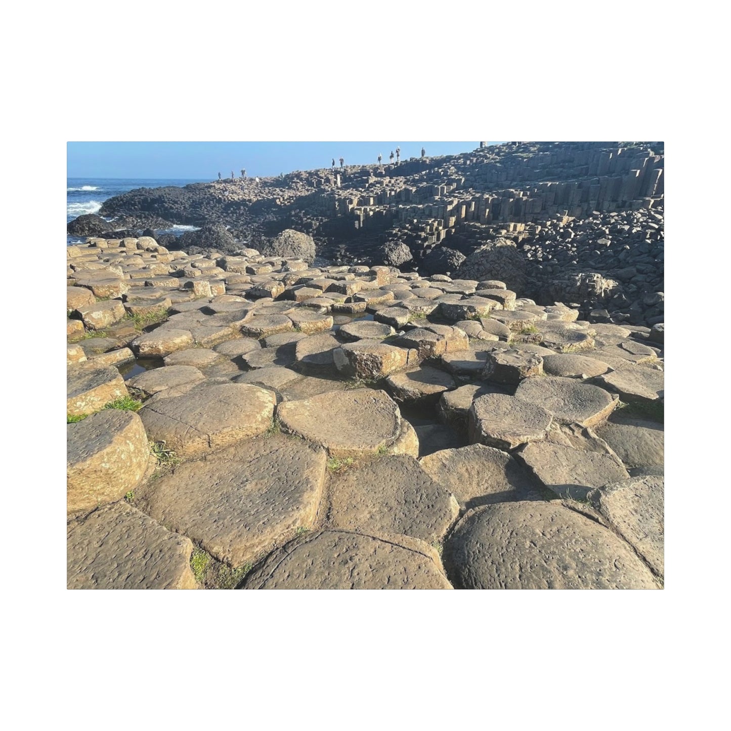 Hexagonal Rock Formation Matte Canvas Wall Art Basalt Columns Ireland