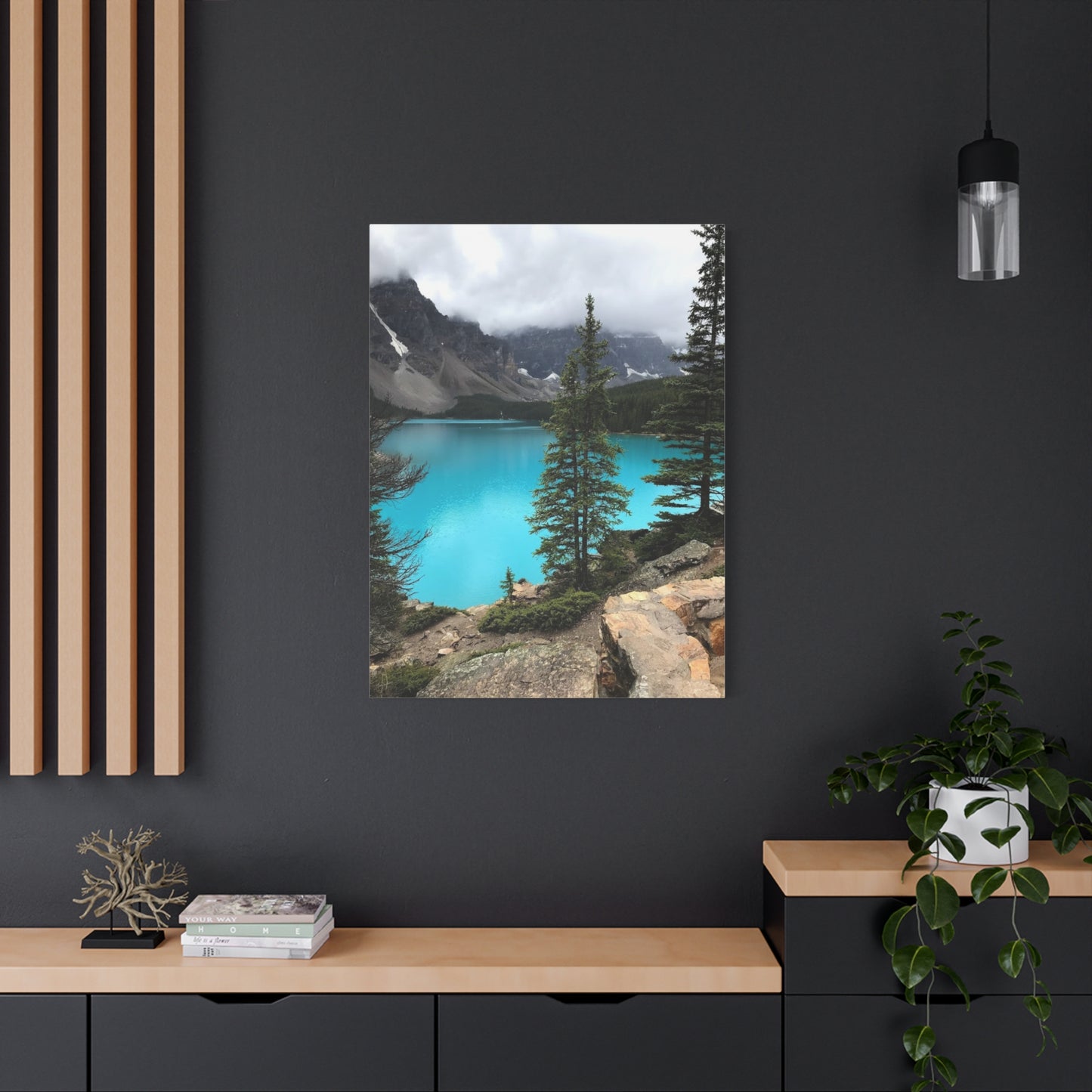 Nature Canvas Print - Tranquil Mountain Lake Art for Home Decor