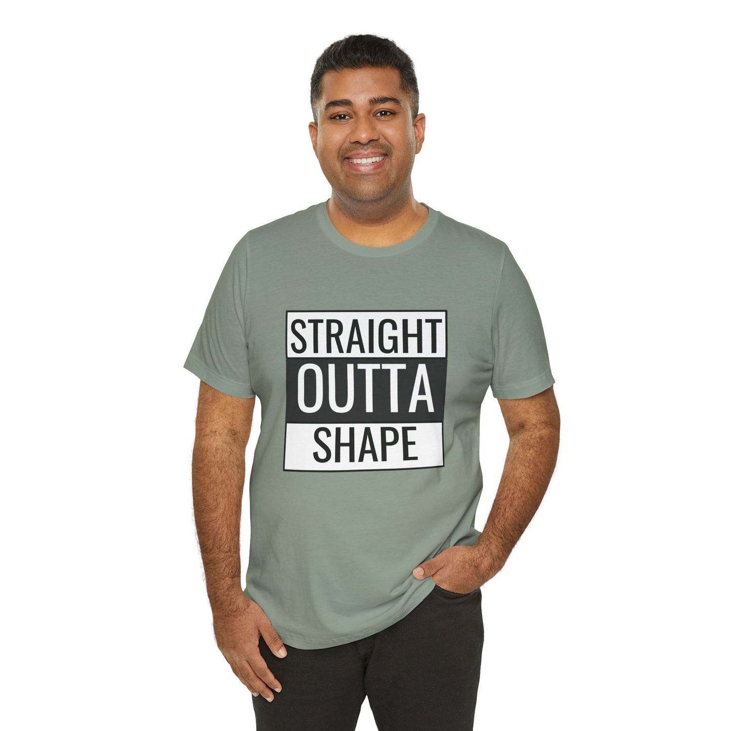 Straight Outta Shape Unisex Tee - Funny Workout T-Shirt for Fitness Enthusiasts