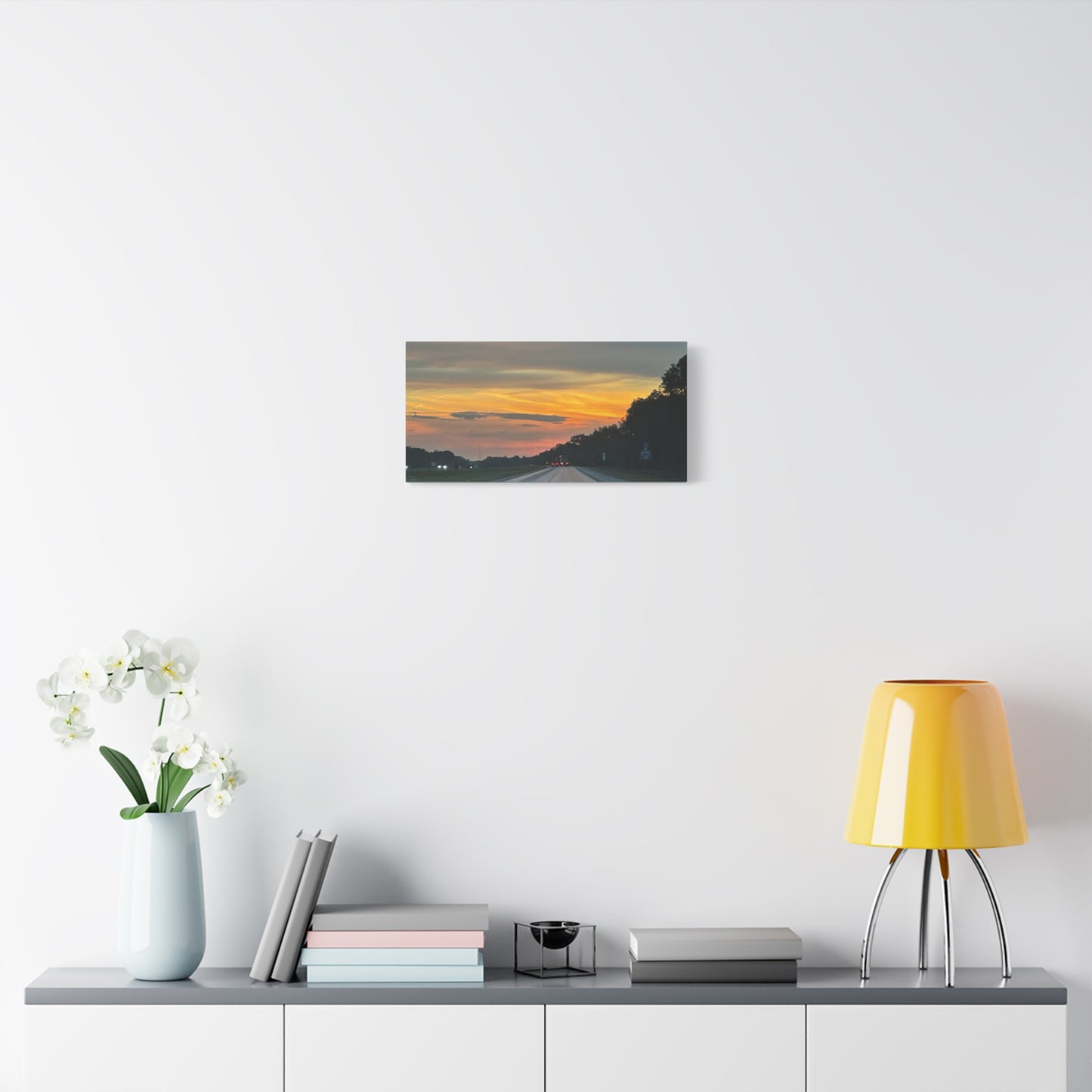 Sunset Roadway Canvas Print - Matte Stretched Artwork
