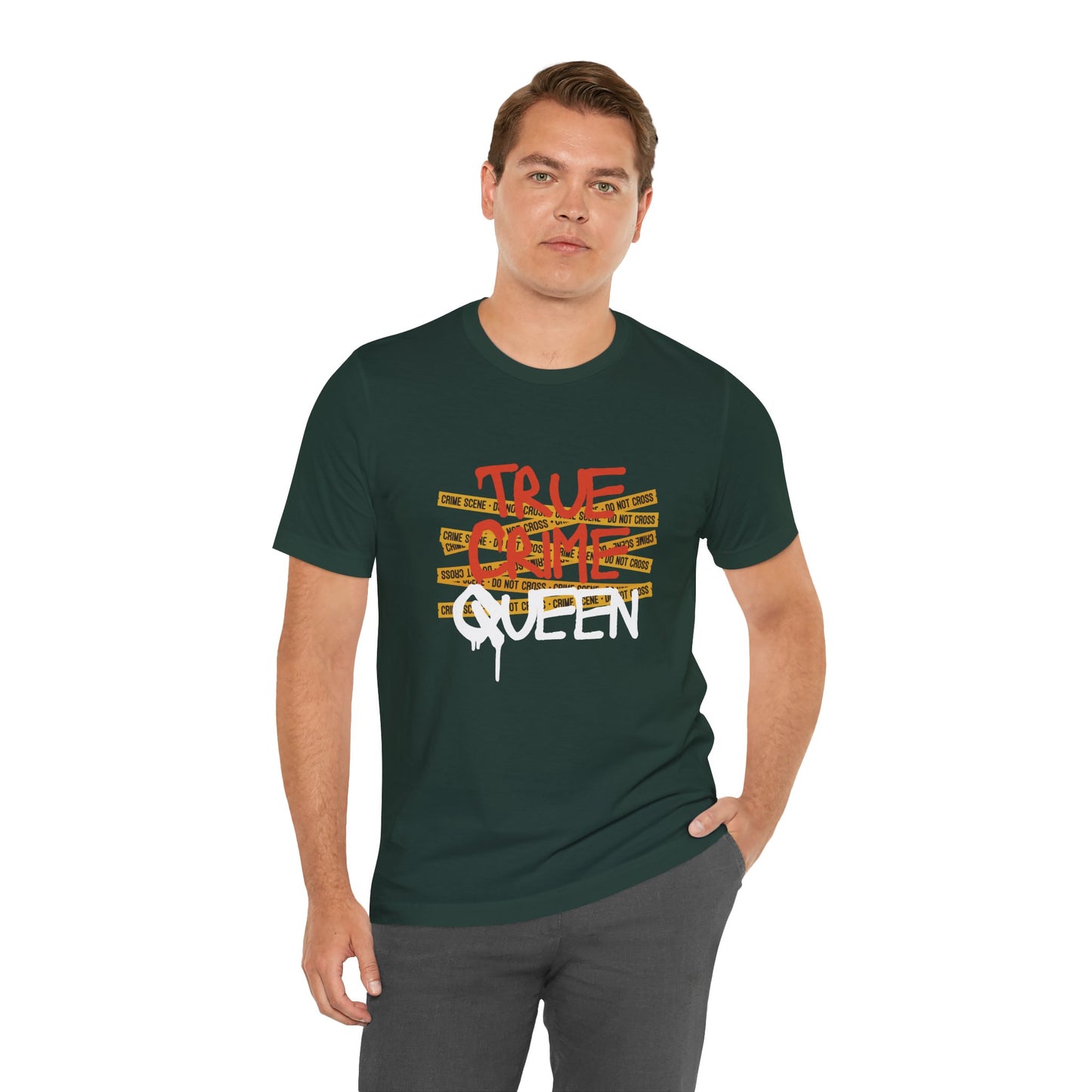 True Crime Queen Unisex Jersey Tee - Perfect for Crime Lovers and True Crime Events