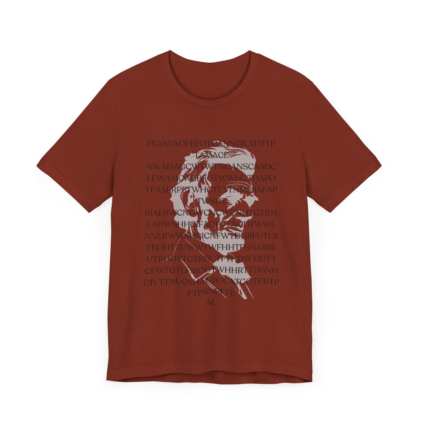 Lincoln's Gettysburg Address Unisex Jersey Short Sleeve Tee with Text Design