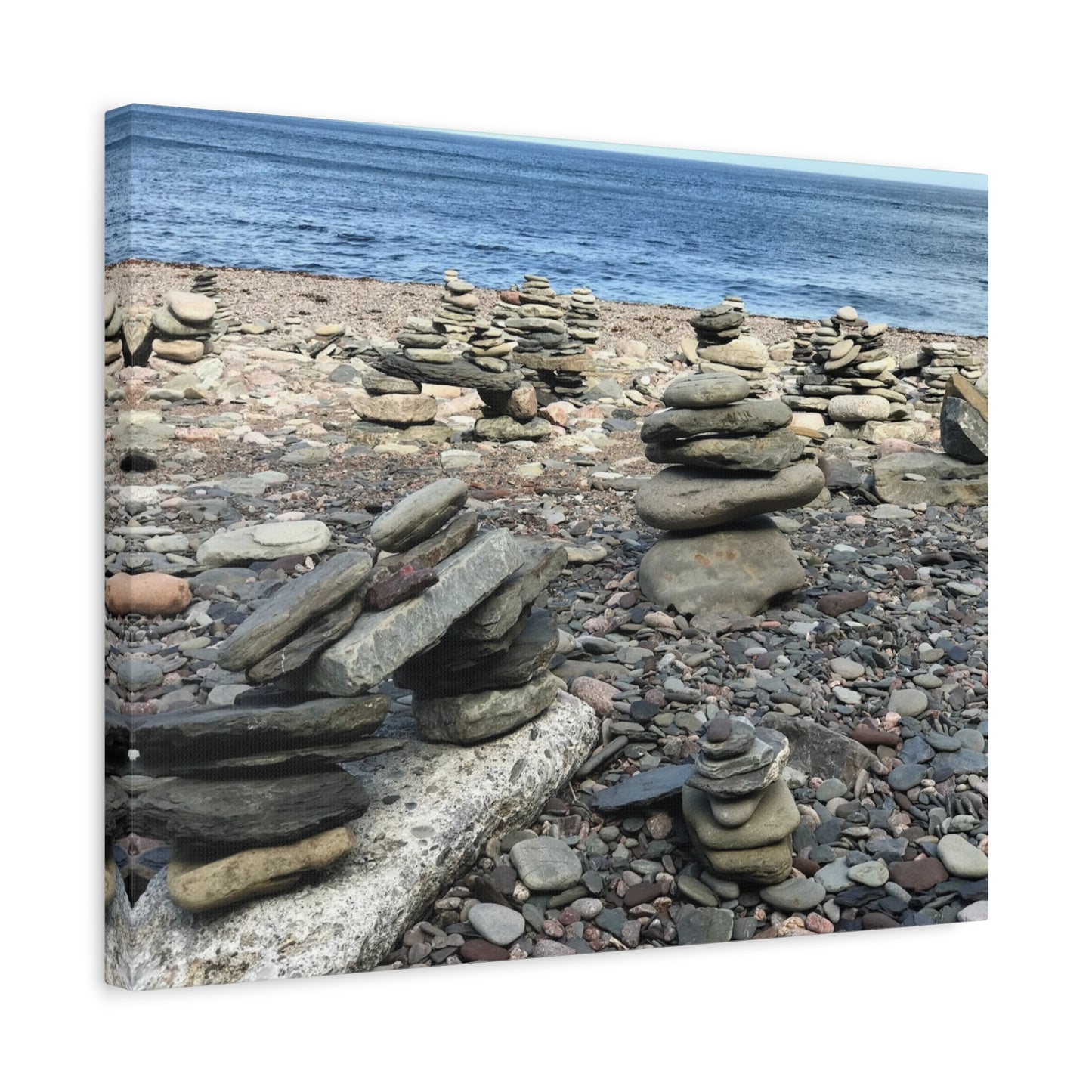 Tranquil Stone Stack Canvas Wall Art, Inspirational Home Decor, Serenity Gift, Nature Photography, Relaxing Living Room Art