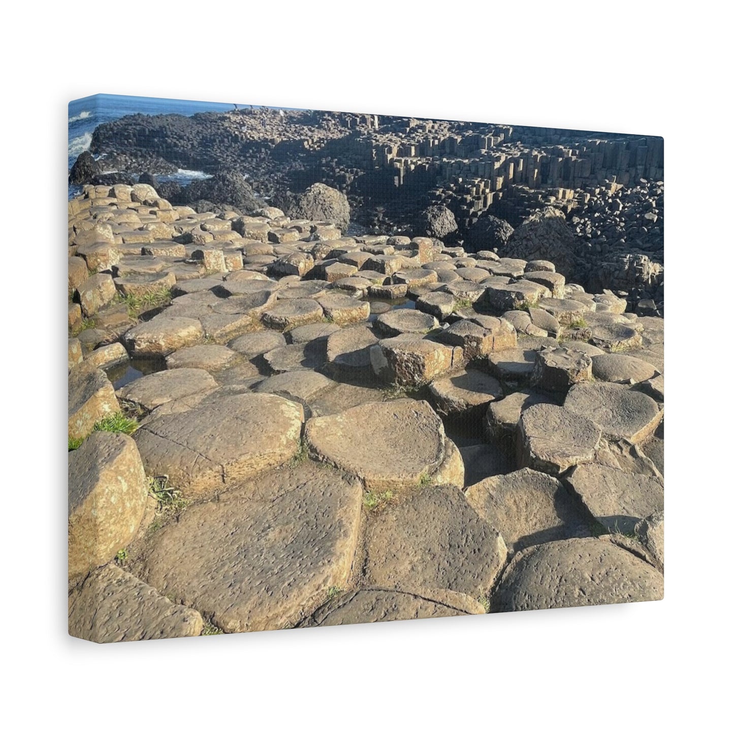 Hexagonal Rock Formation Matte Canvas Wall Art Basalt Columns Ireland
