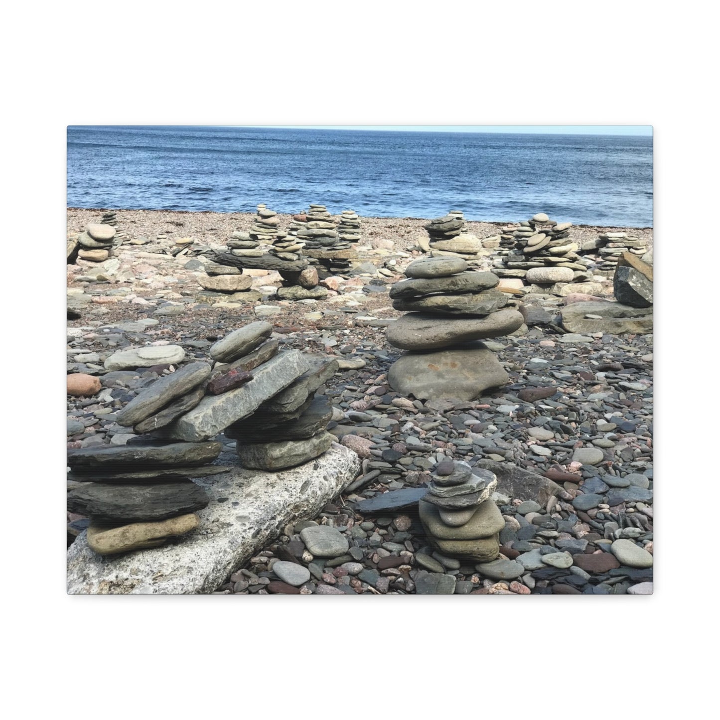 Tranquil Stone Stack Canvas Wall Art, Inspirational Home Decor, Serenity Gift, Nature Photography, Relaxing Living Room Art