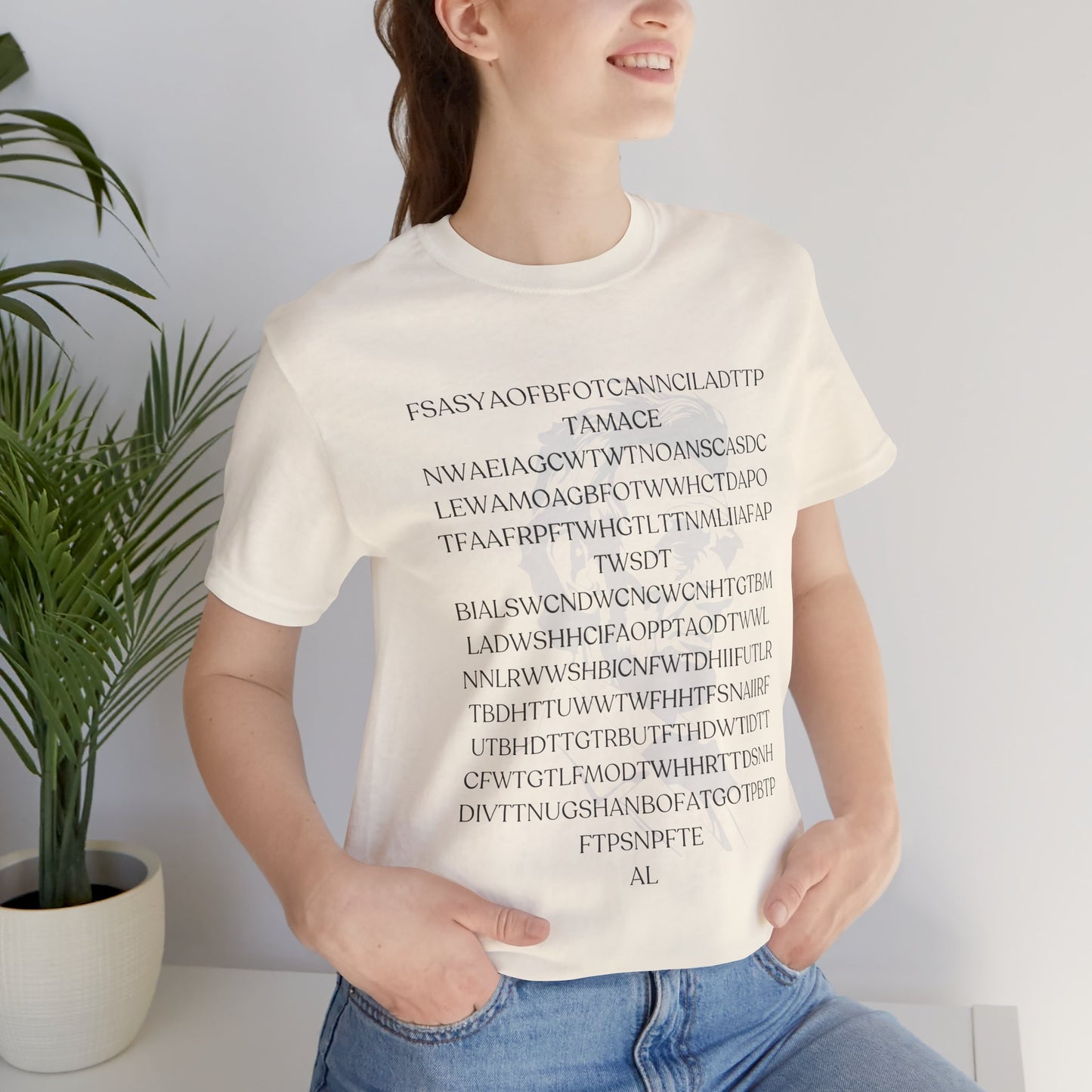 Lincoln's Gettysburg Address Unisex Jersey Short Sleeve Tee with Text Design
