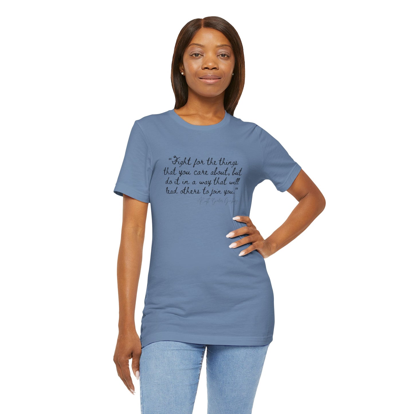 Inspirational Unisex Short Sleeve Tee – "Fight for the Things You Care About"