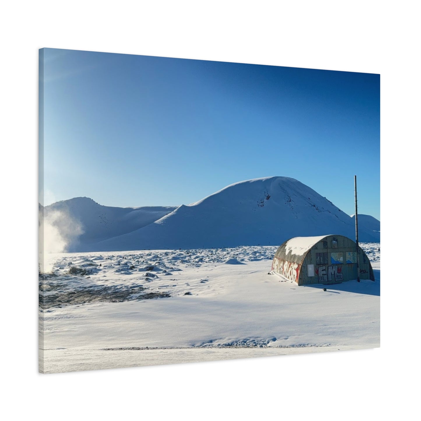 Snow-Covered Landscape Canvas Art - Stretched Matte Print