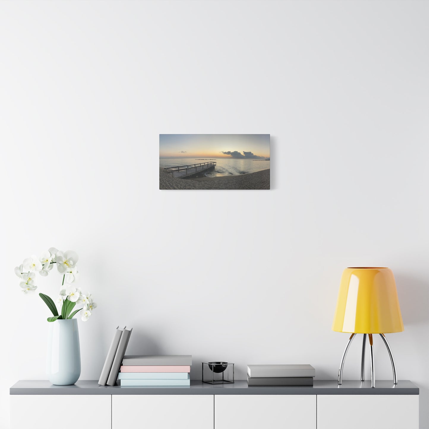 Serene Beach Sunset Canvas Wall Art