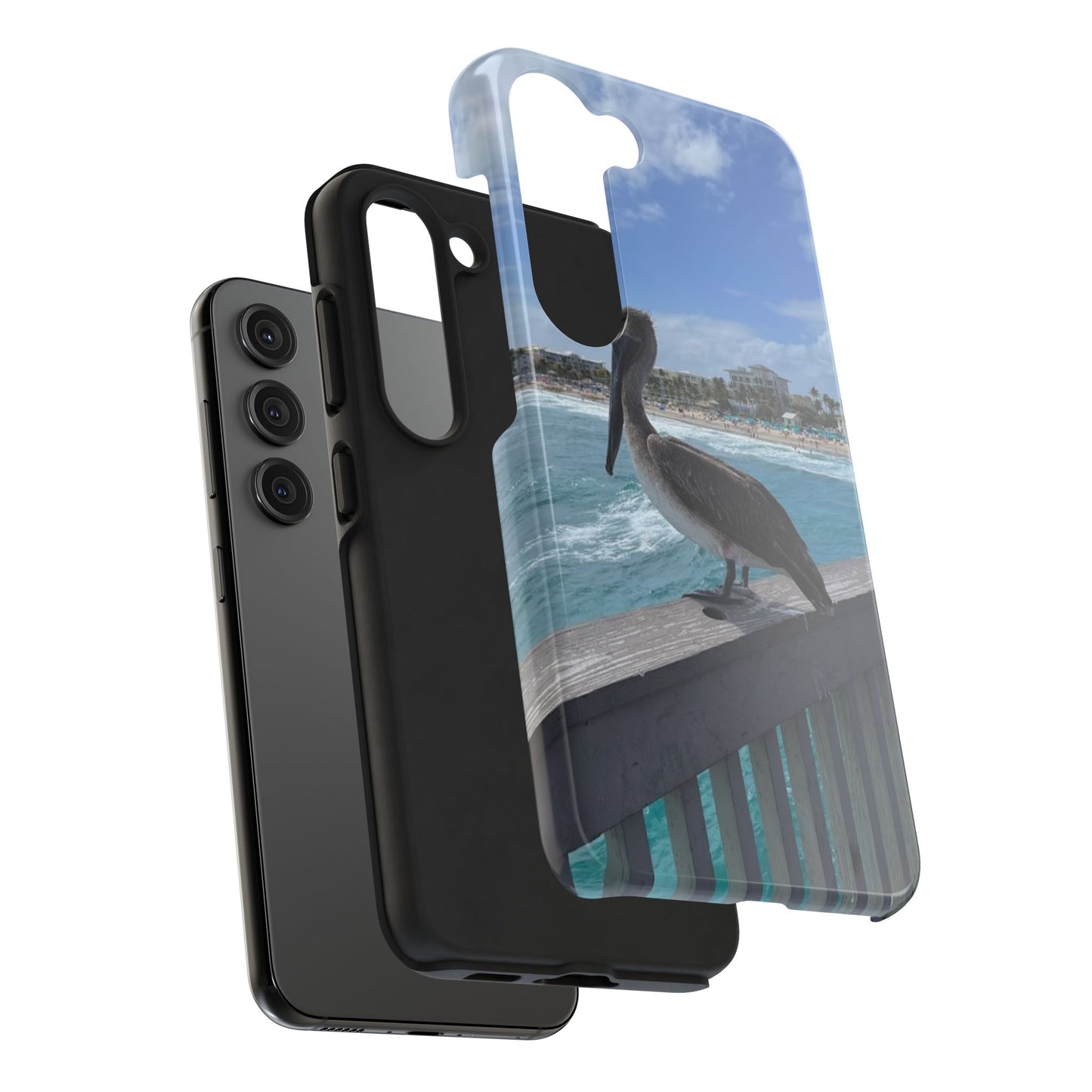 Coastal Pelican Tough Phone Cases - Durable Protection with Ocean Vibe