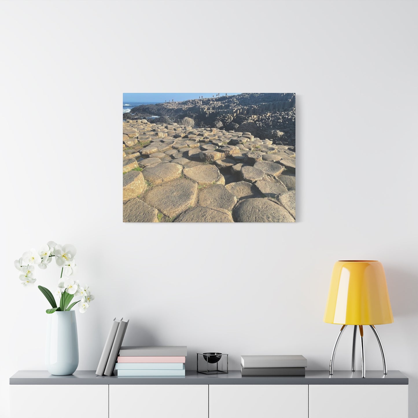 Hexagonal Rock Formation Matte Canvas Wall Art Basalt Columns Ireland