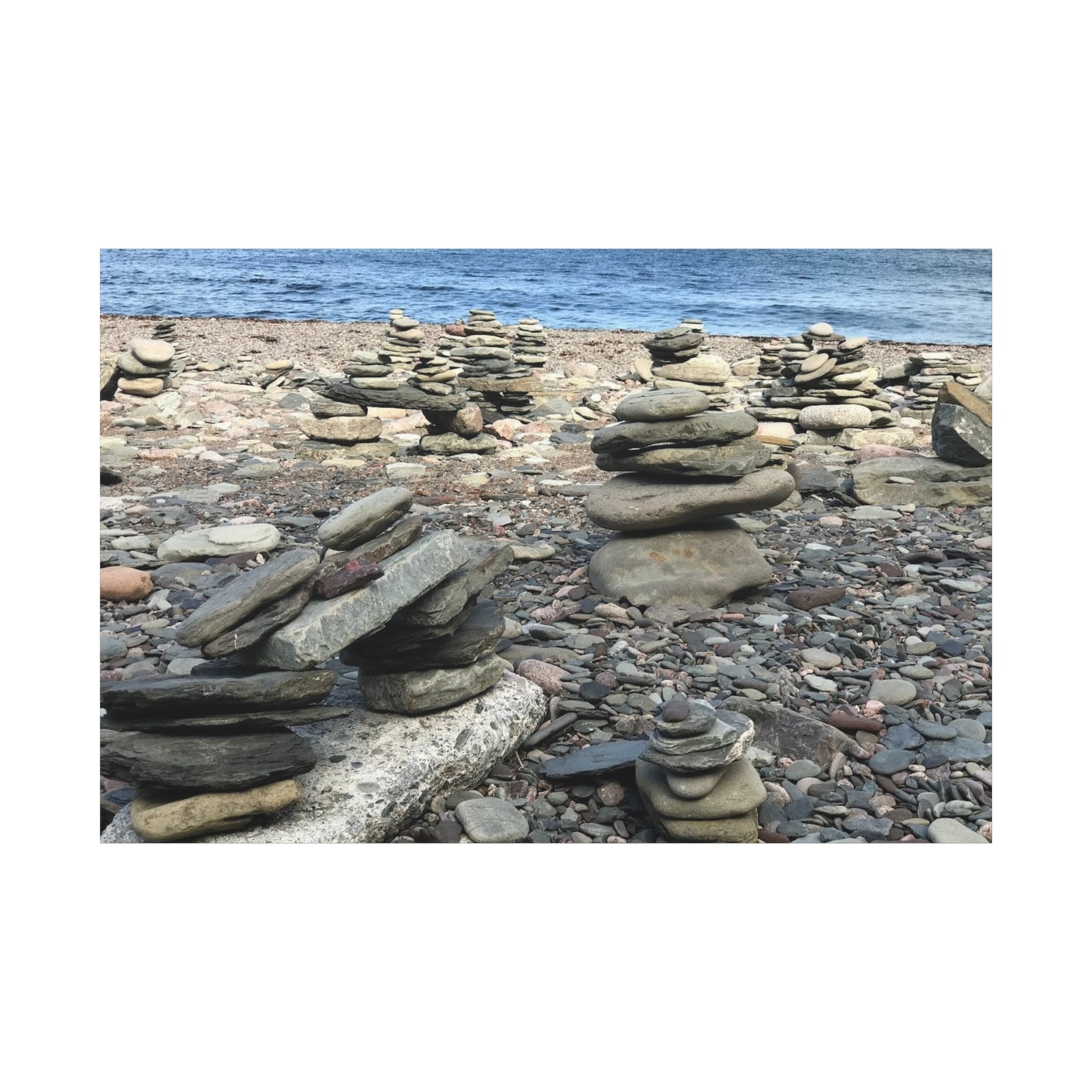 Tranquil Stone Stack Canvas Wall Art, Inspirational Home Decor, Serenity Gift, Nature Photography, Relaxing Living Room Art