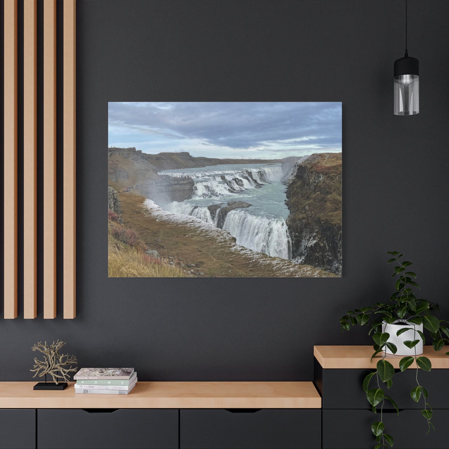 Serene Waterfall Canvas Wall Art - Tranquil Nature Decor