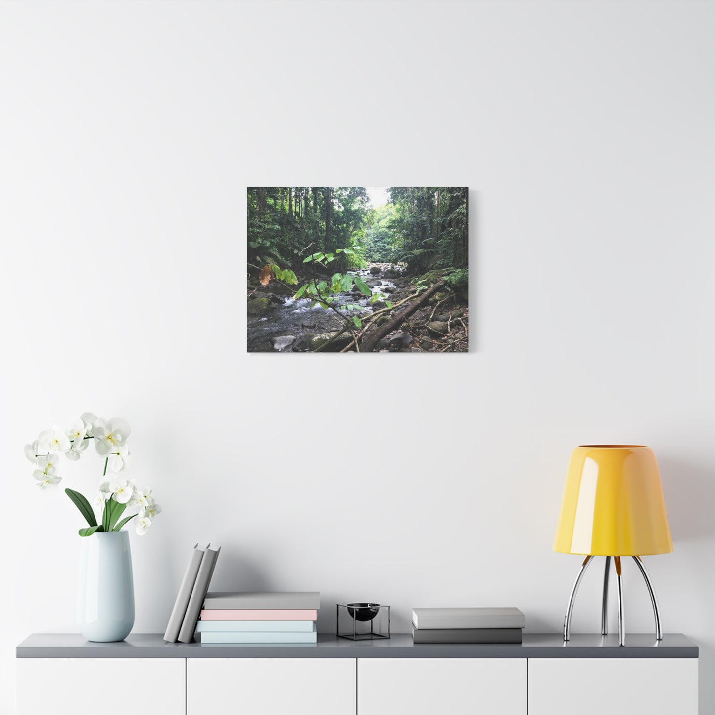 Nature-Inspired Matte Canvas Wall Art - Serene River Scene