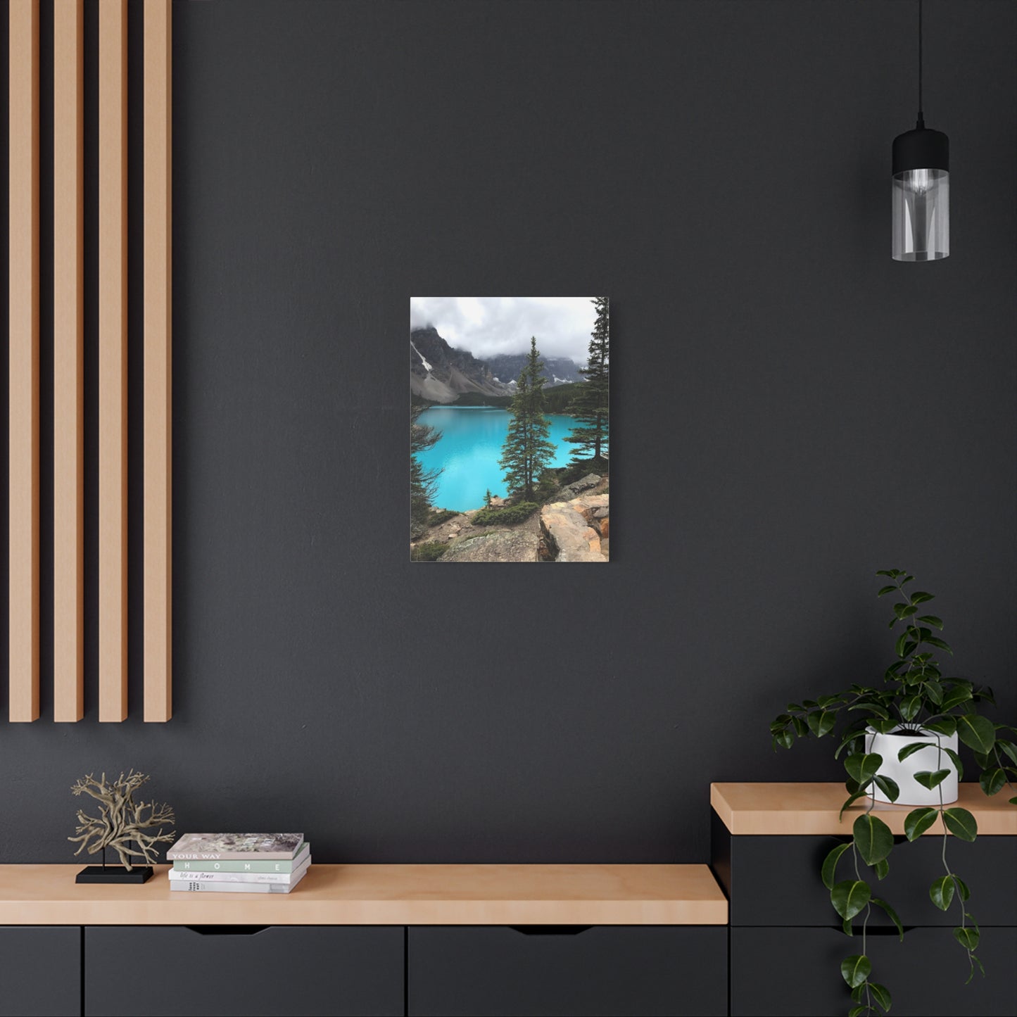 Nature Canvas Print - Tranquil Mountain Lake Art for Home Decor
