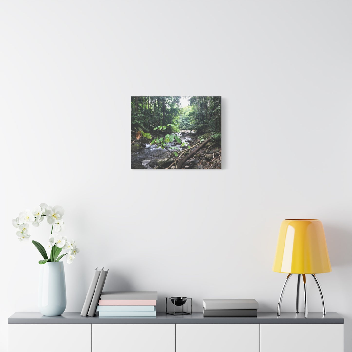 Nature-Inspired Matte Canvas Wall Art - Serene River Scene
