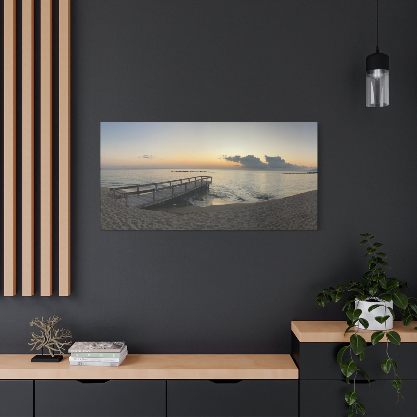 Serene Beach Sunset Canvas Wall Art