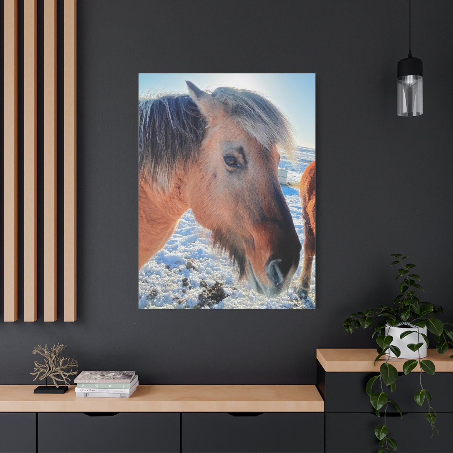 Beautiful Horse Canvas Wall Art - Stretched Matte Print for Animal Lovers