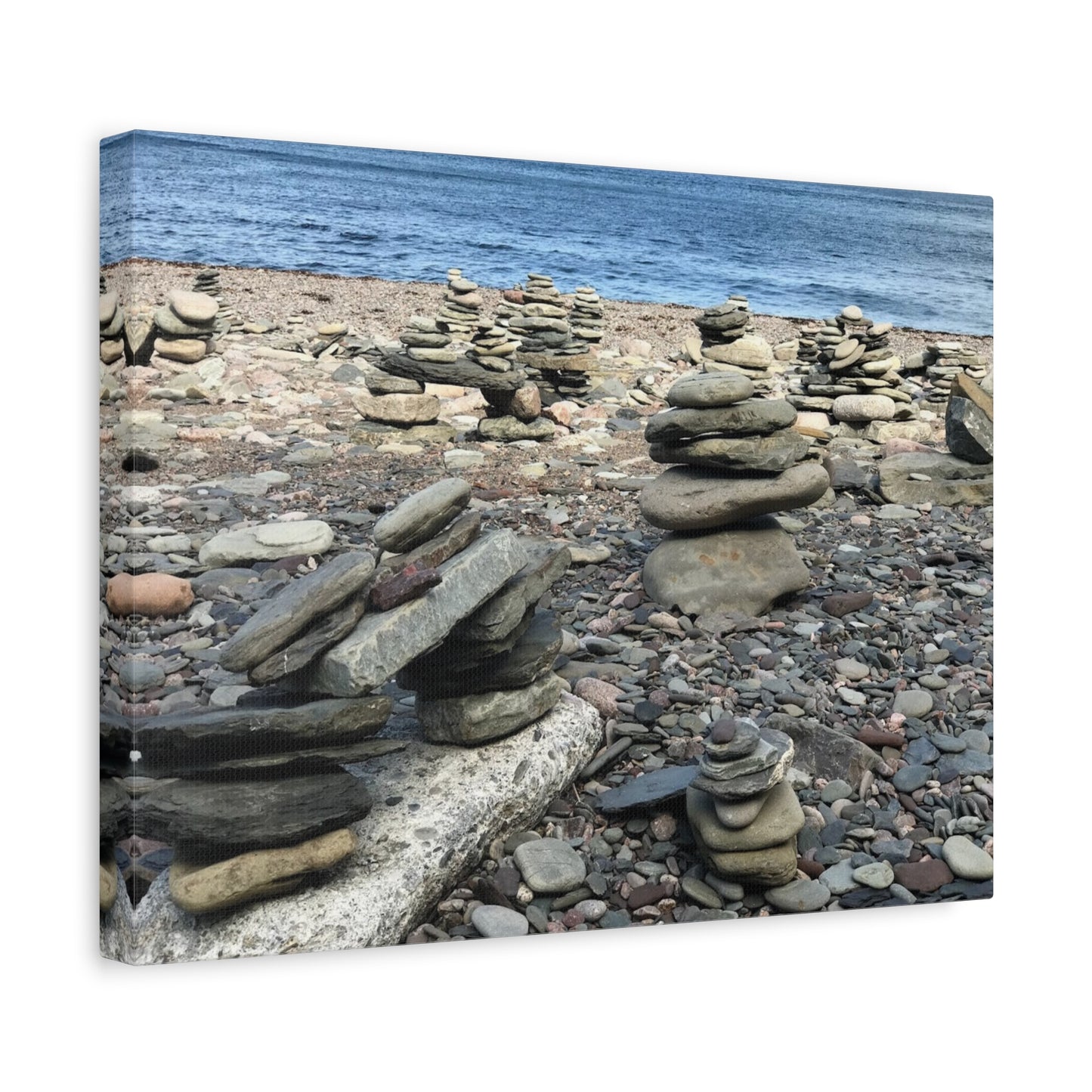 Tranquil Stone Stack Canvas Wall Art, Inspirational Home Decor, Serenity Gift, Nature Photography, Relaxing Living Room Art
