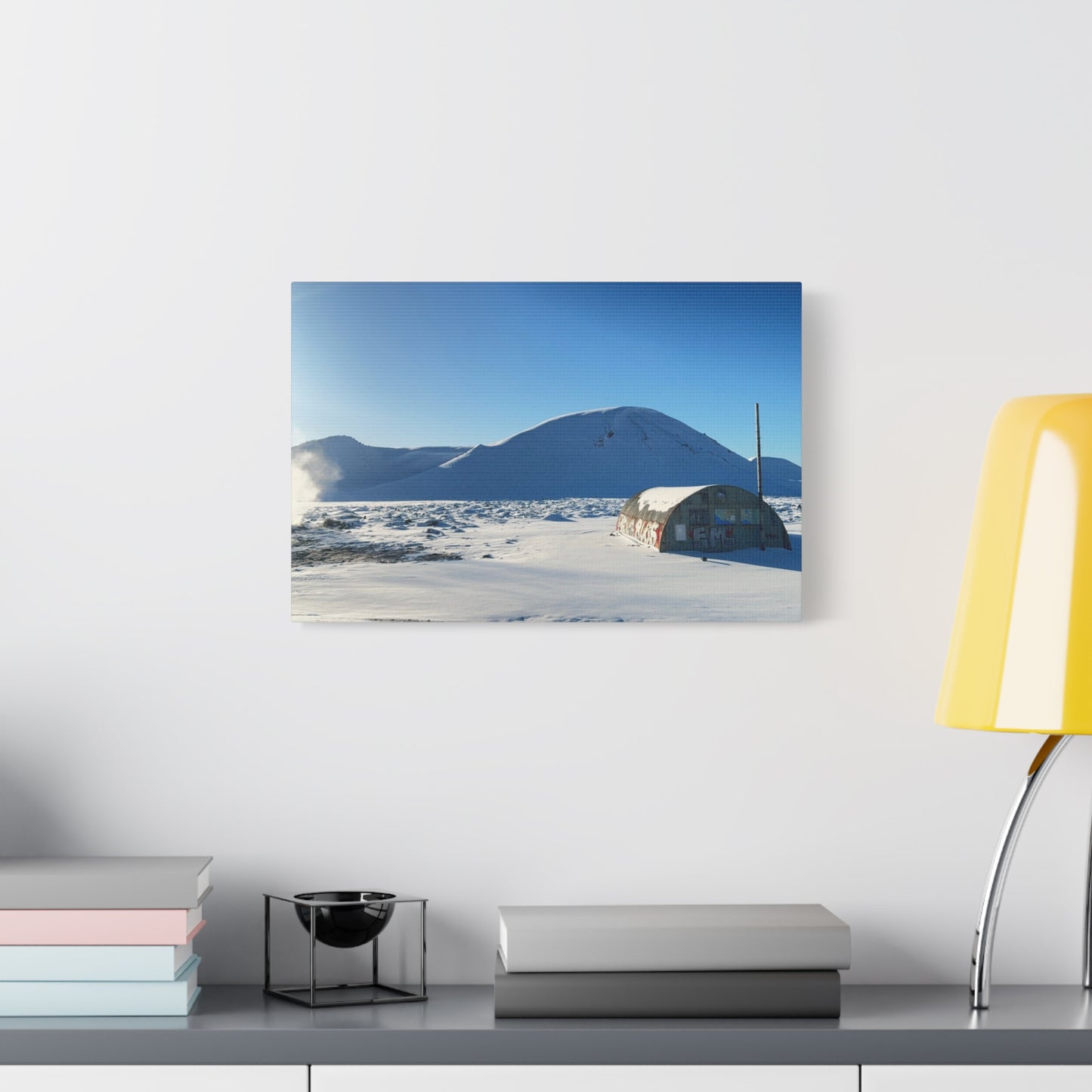 Snow-Covered Landscape Canvas Art - Stretched Matte Print