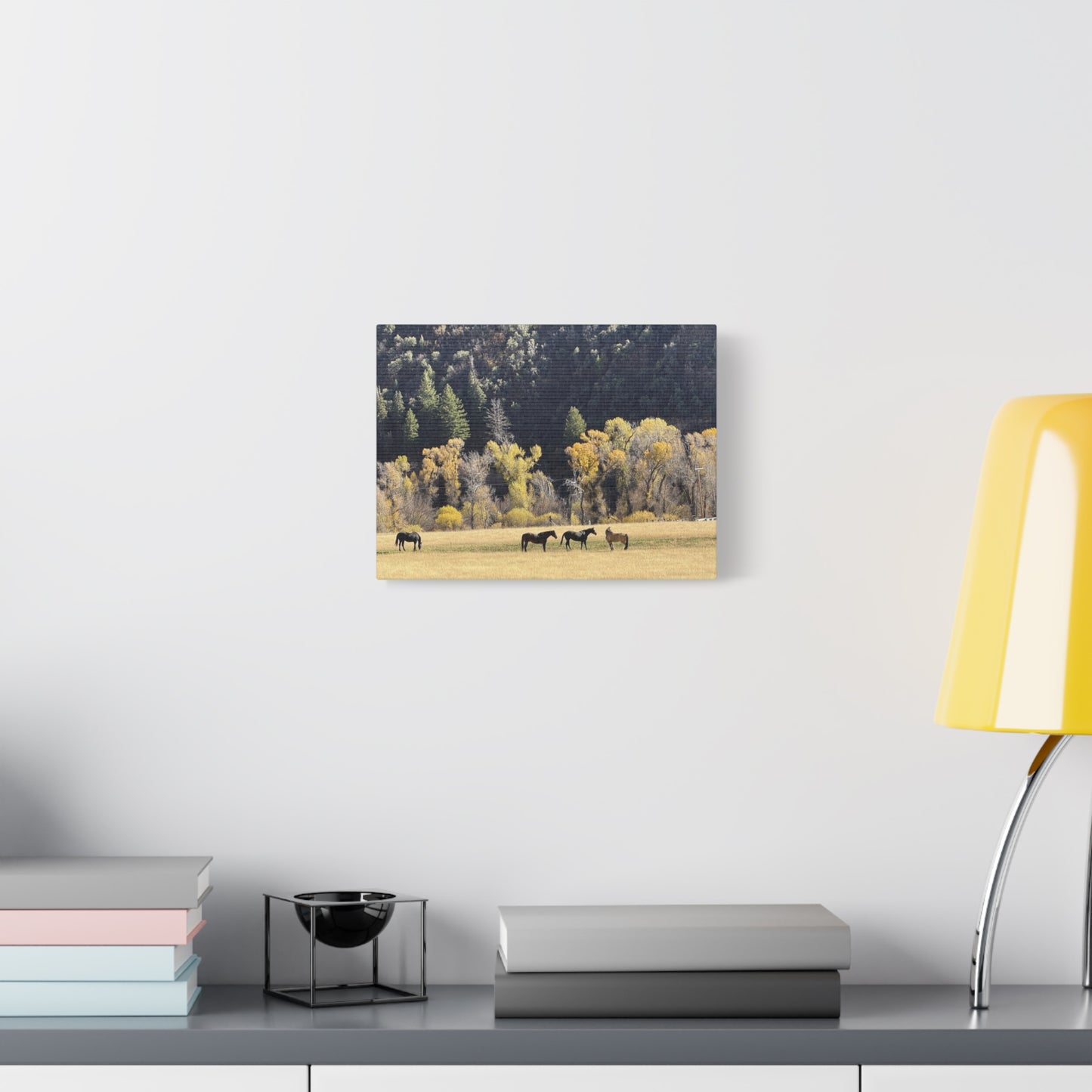 Scenic Horse Canvas Print - Rustic Wall Art for Nature Lovers