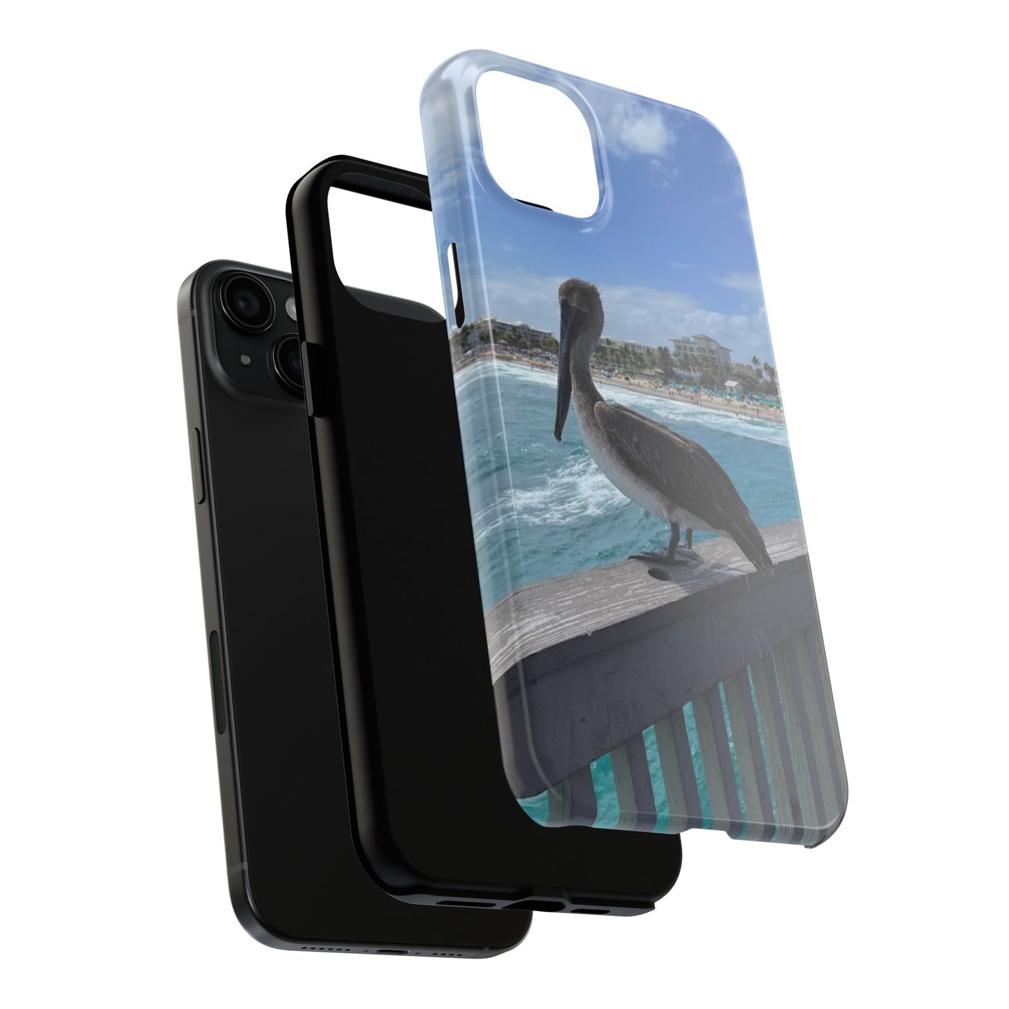 Coastal Pelican Tough Phone Cases - Durable Protection with Ocean Vibe