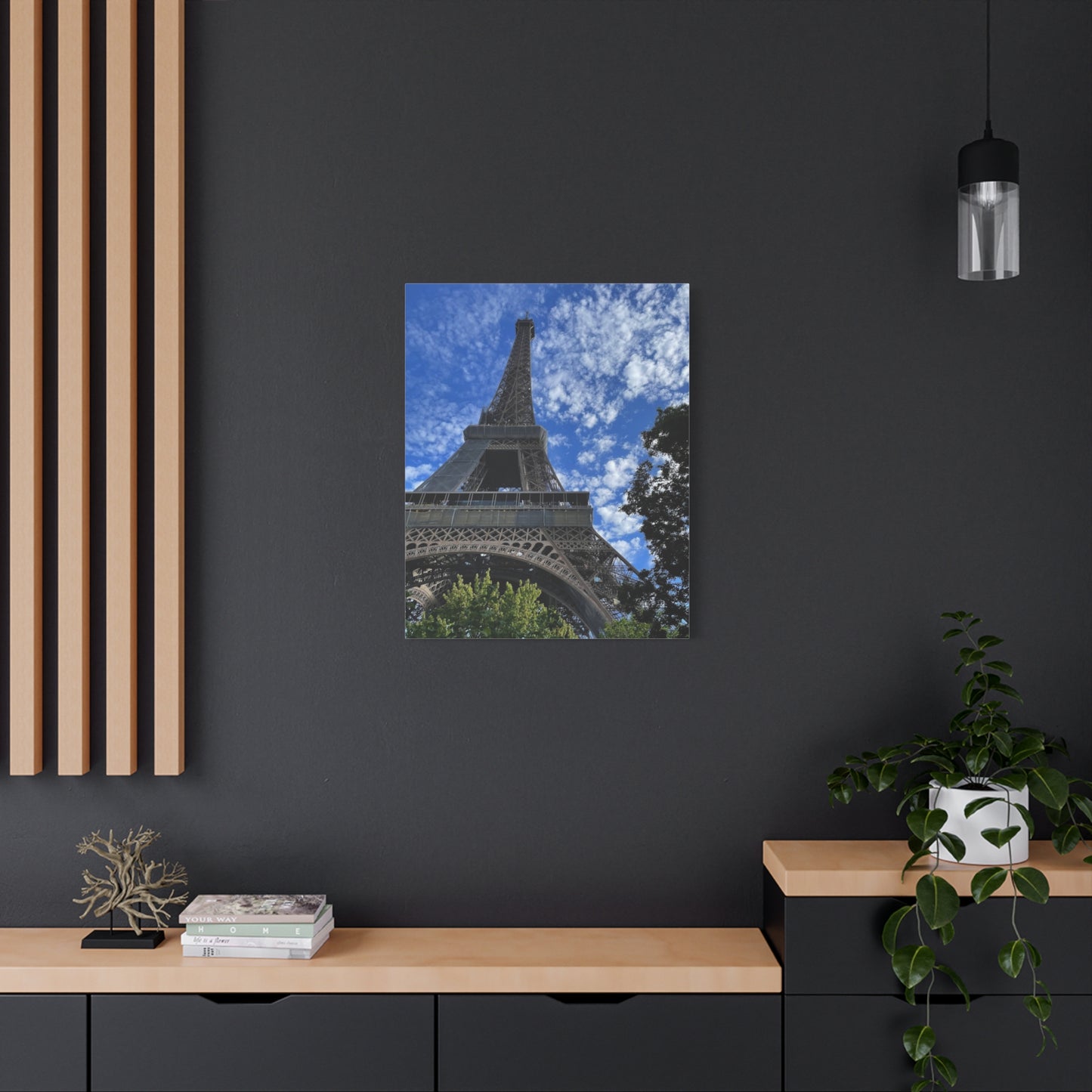 Eiffel Tower Canvas Wall Art – Stretched Matte Print for Paris Lovers