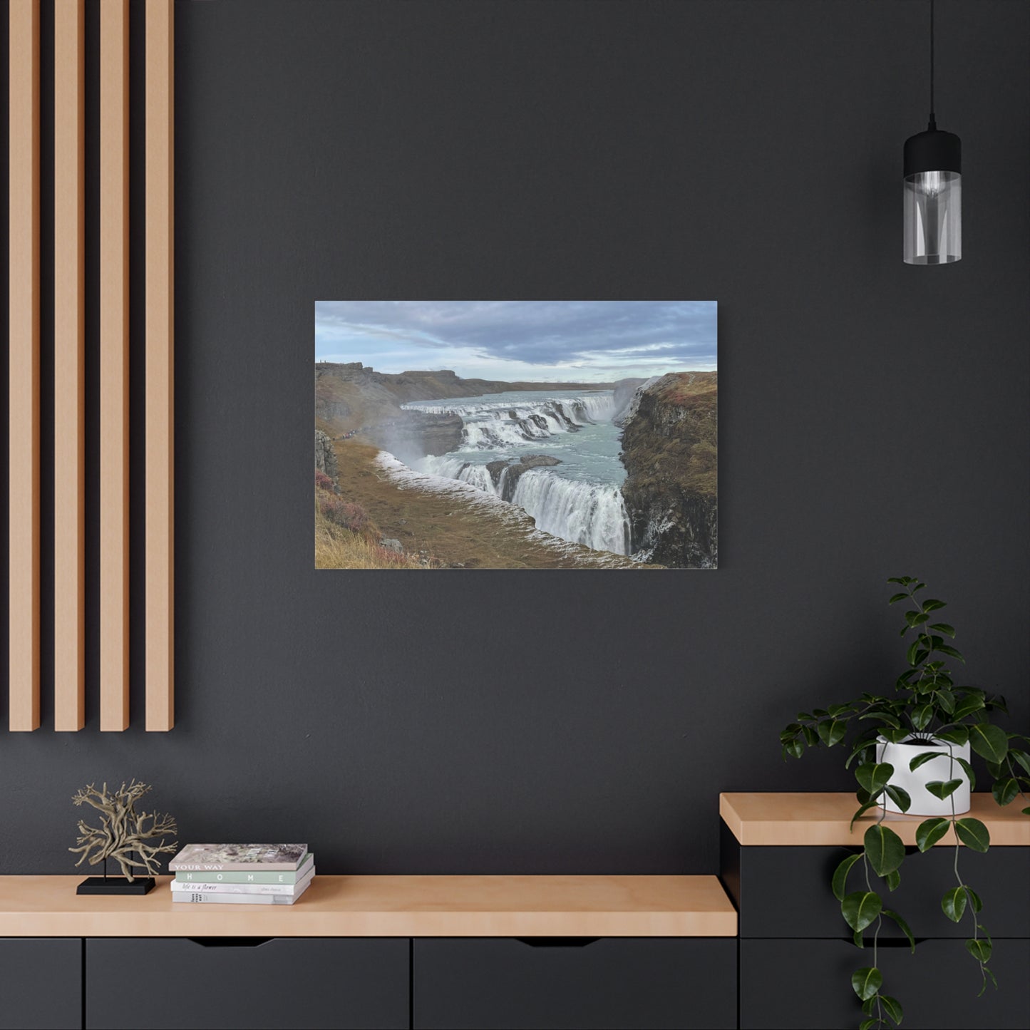 Serene Waterfall Canvas Wall Art - Tranquil Nature Decor