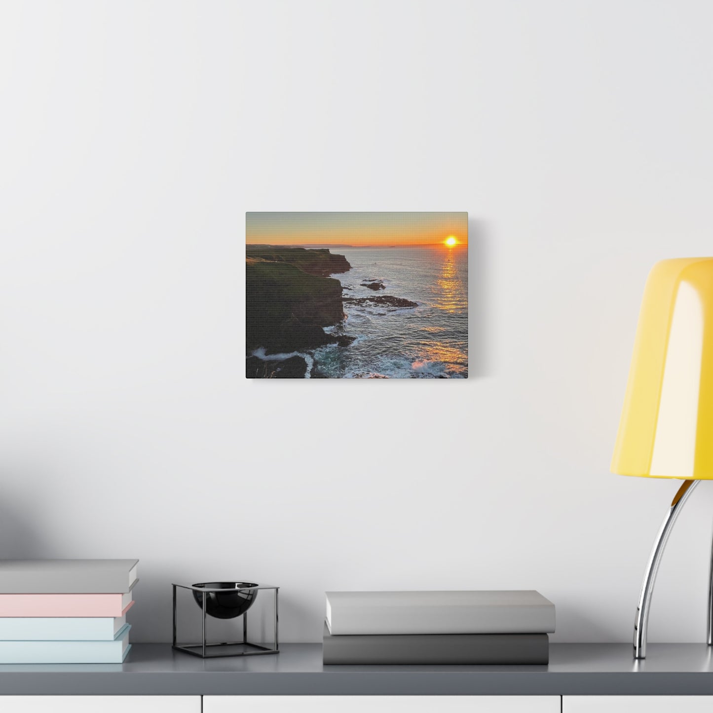 Ocean Sunset Canvas Wall Art - Scenic Coastal Horizon