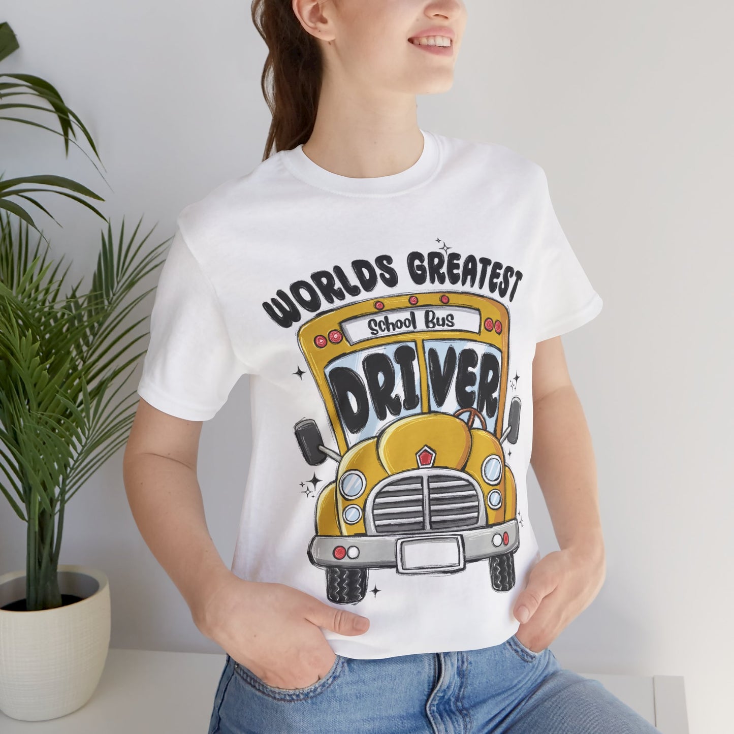 World's Greatest School Bus Driver Tee - Unisex Jersey Short Sleeve