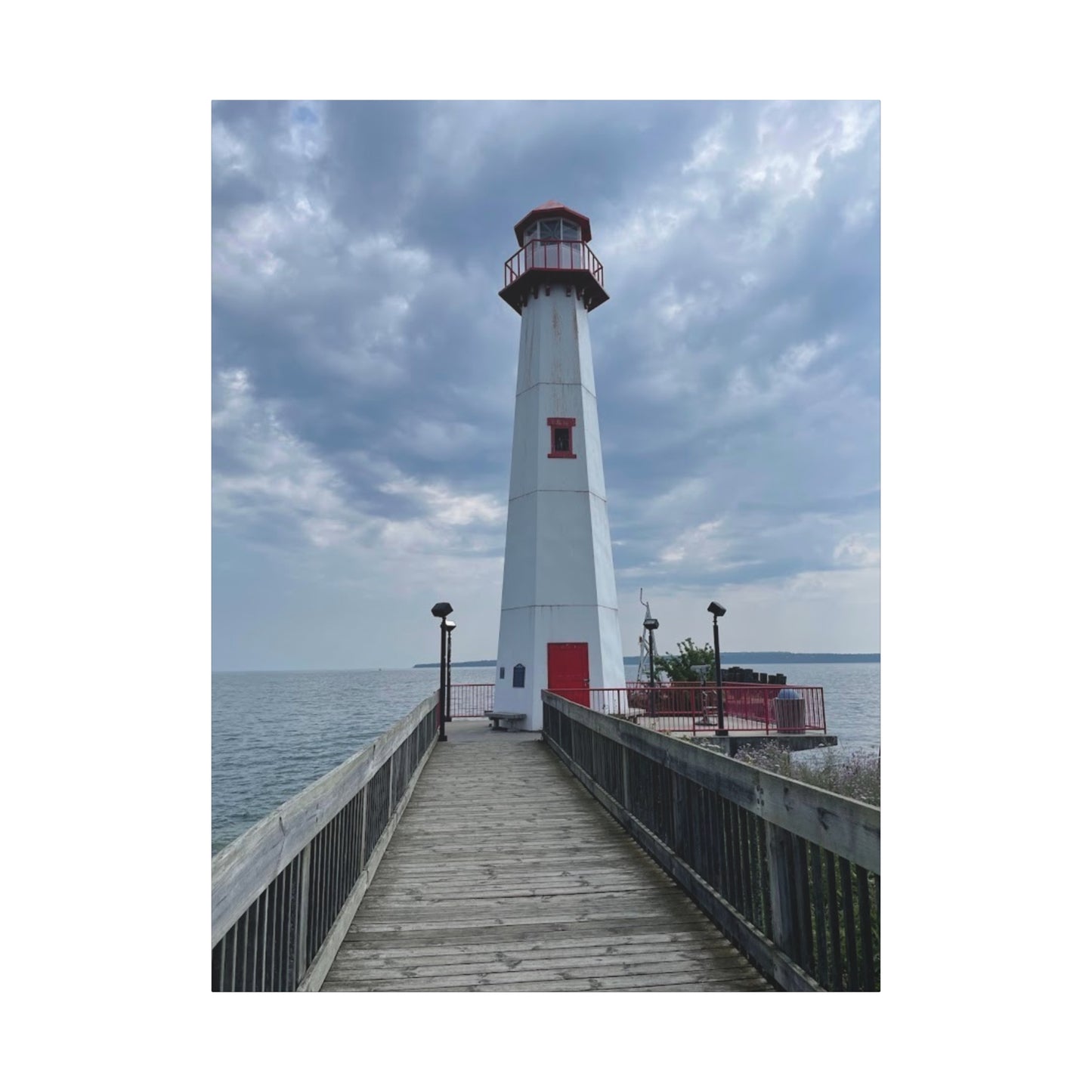 Coastal Lighthouse Canvas Art Print - 12x16 Stretched Wall Decor