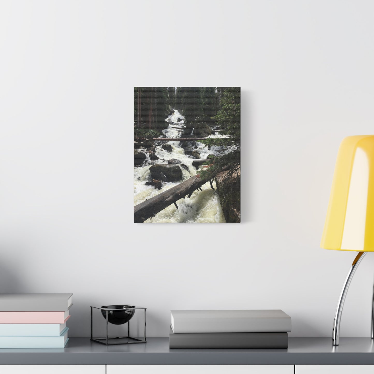 Nature Waterfall Canvas Art - Stretched Matte Wall Decor
