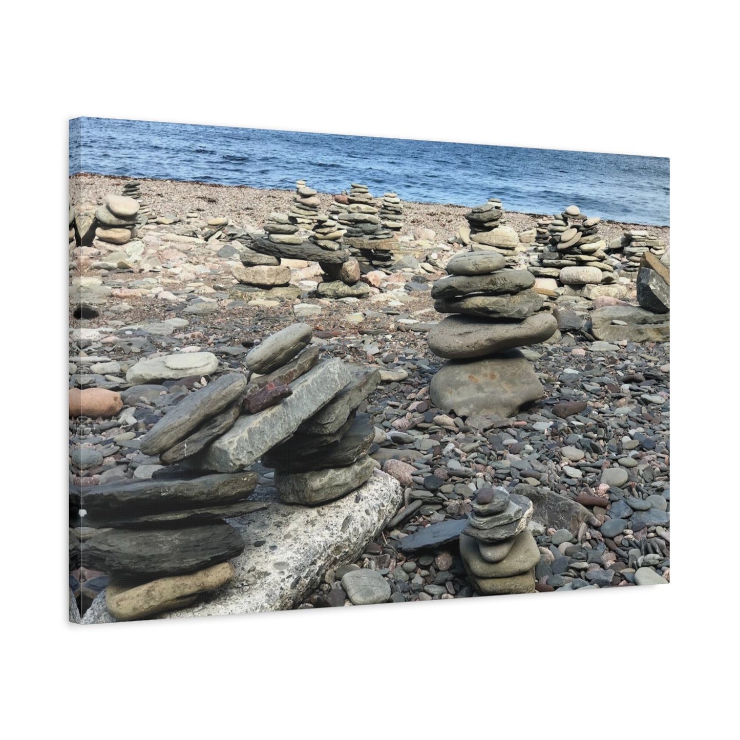 Tranquil Stone Stack Canvas Wall Art, Inspirational Home Decor, Serenity Gift, Nature Photography, Relaxing Living Room Art