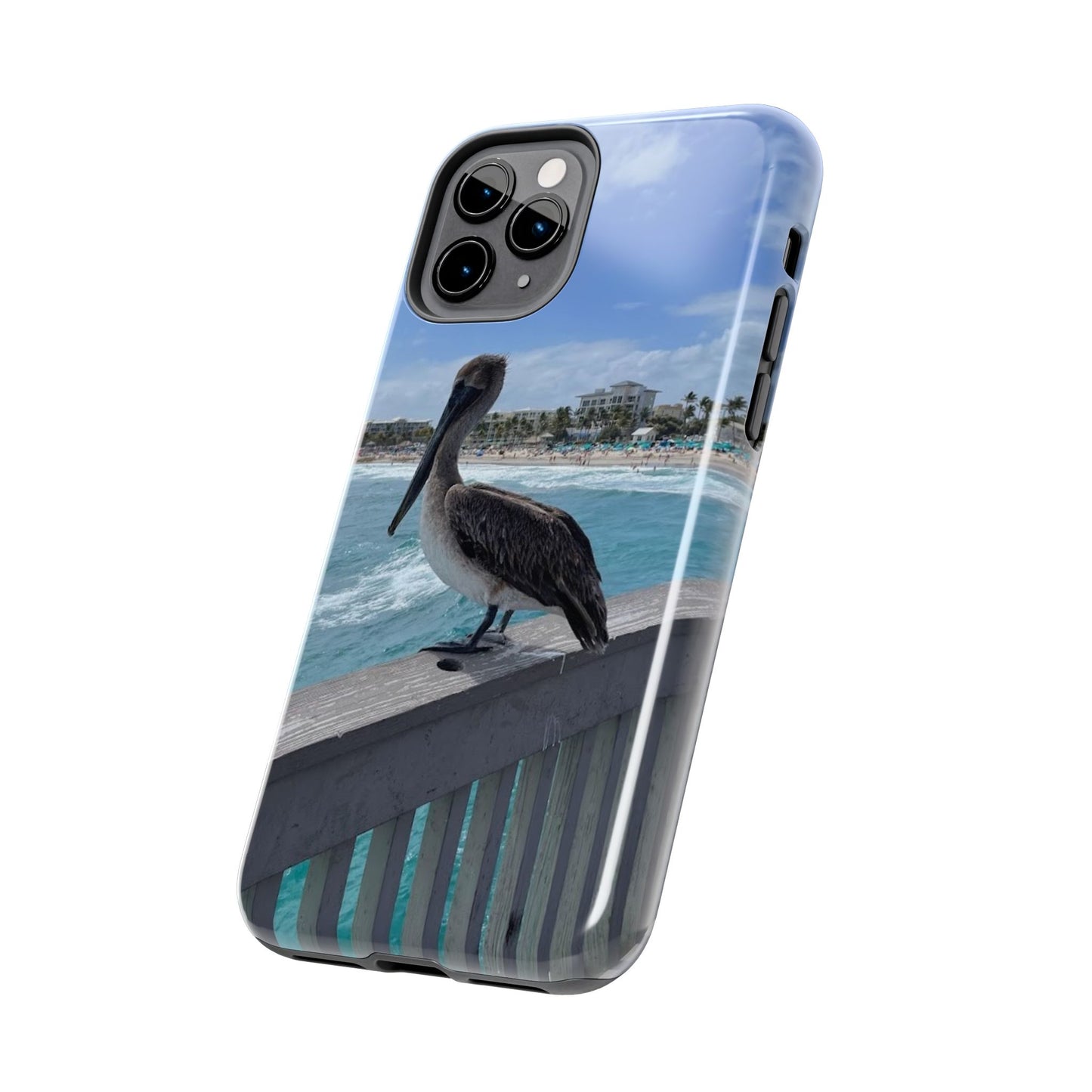 Coastal Pelican Tough Phone Cases - Durable Protection with Ocean Vibe