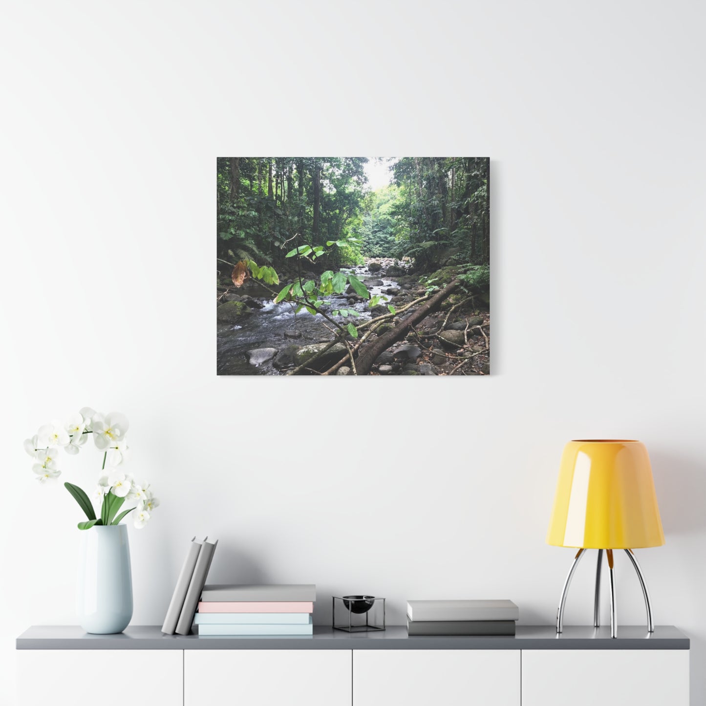 Nature-Inspired Matte Canvas Wall Art - Serene River Scene