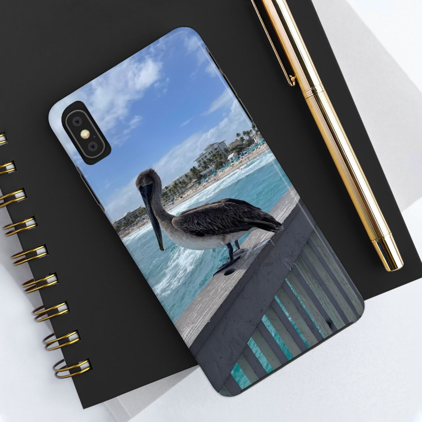 Coastal Pelican Tough Phone Cases - Durable Protection with Ocean Vibe