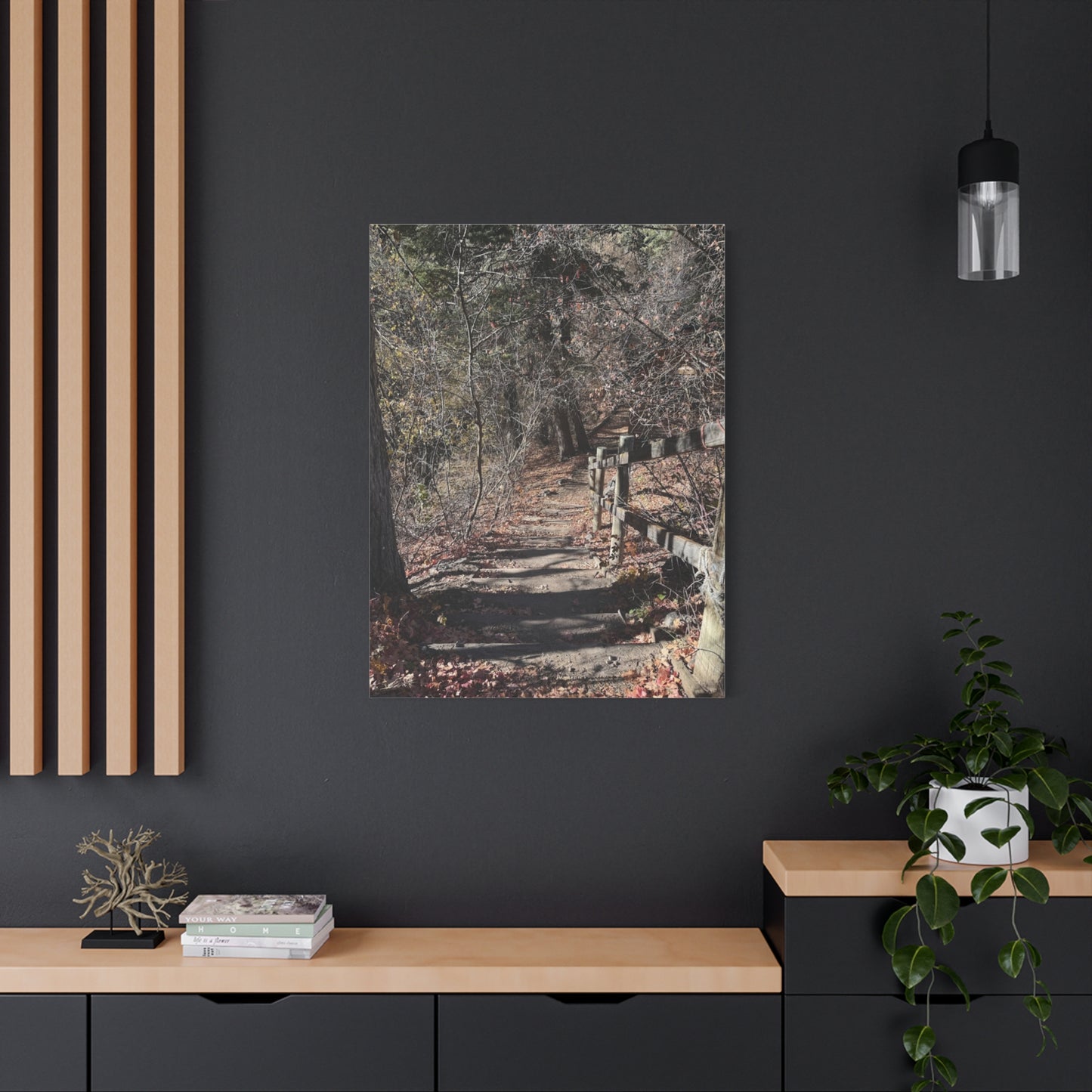 Nature Path Matte Canvas Wall Art - Tranquil Landscape Decor