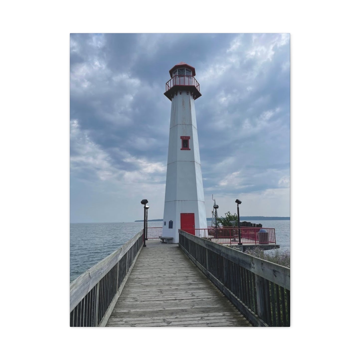 Coastal Lighthouse Canvas Art Print - 12x16 Stretched Wall Decor