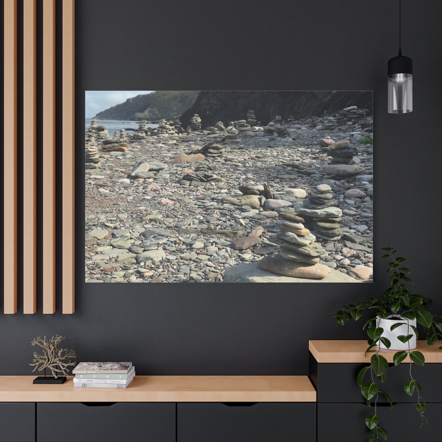 Peaceful Rock Stack Art Canvas - Nature-Inspired Wall Decor