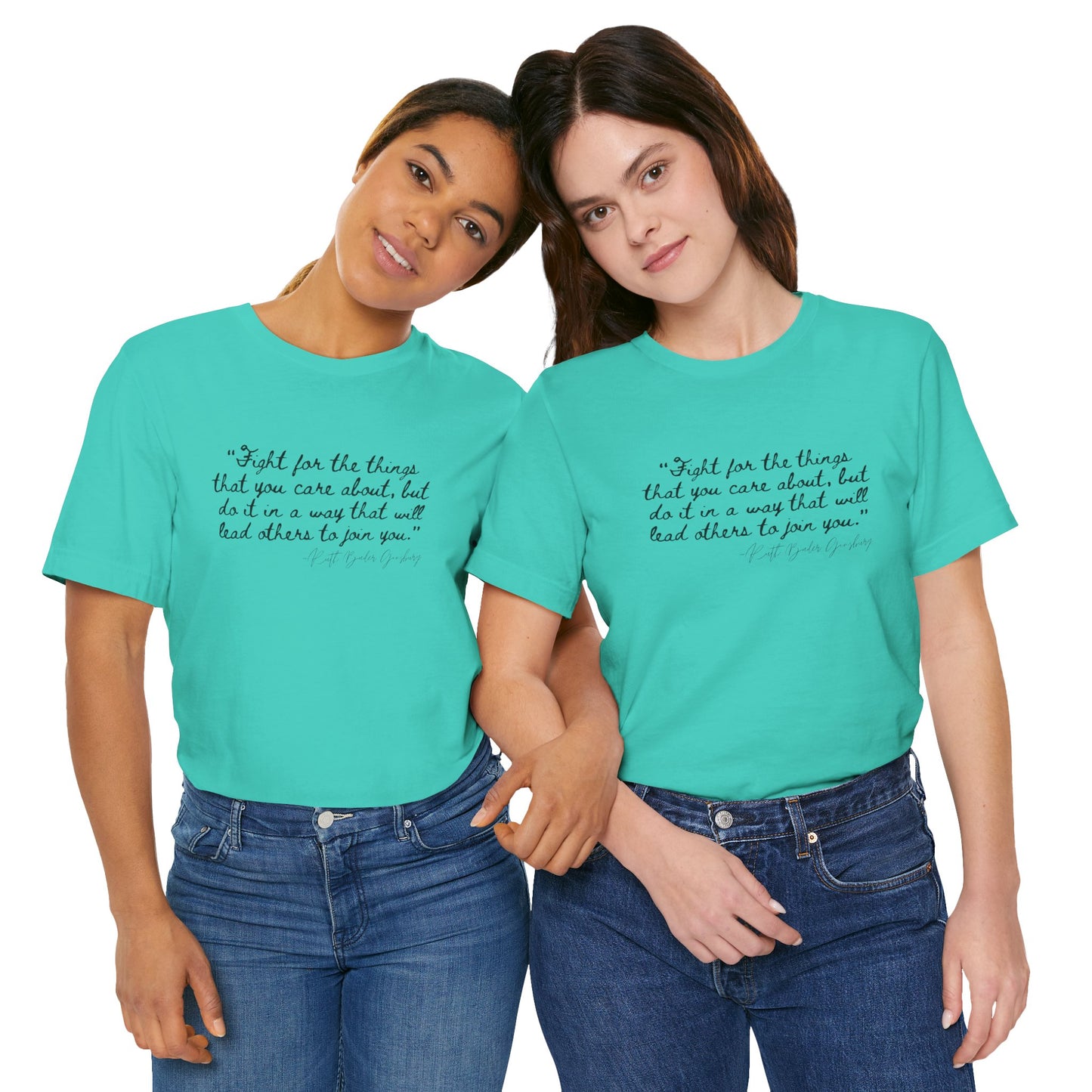 Inspirational Unisex Short Sleeve Tee – "Fight for the Things You Care About"