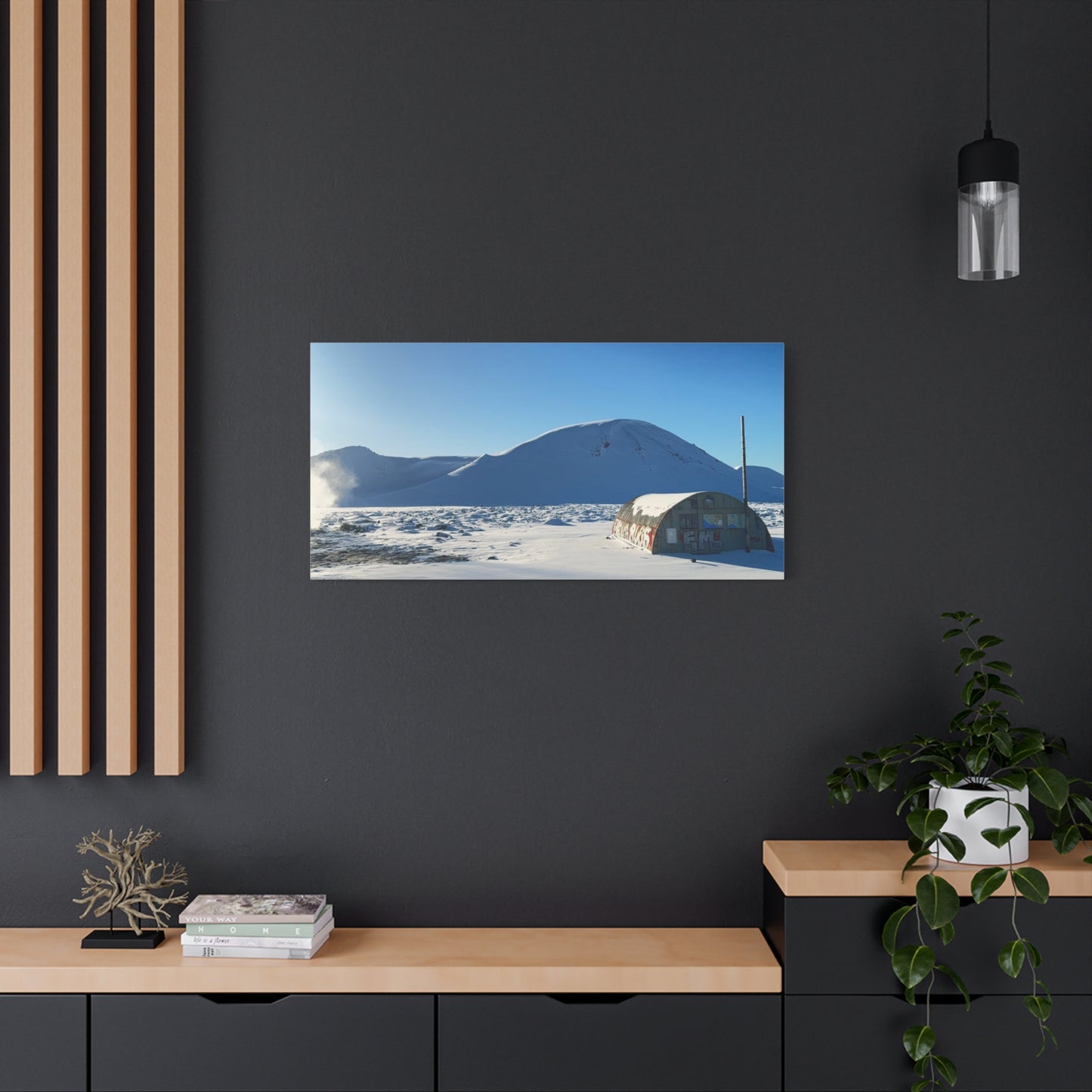 Snow-Covered Landscape Canvas Art - Stretched Matte Print