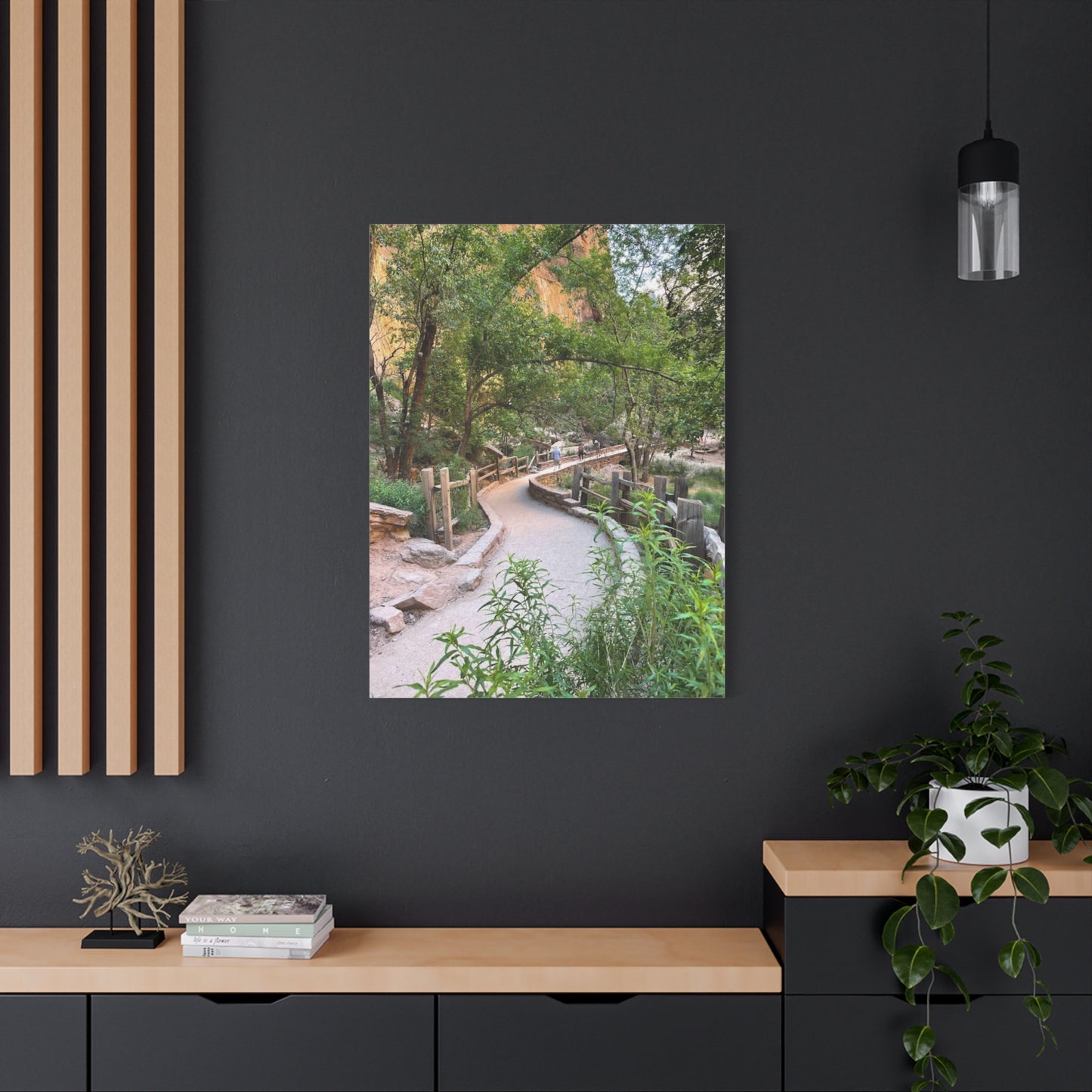 Nature Path Matte Canvas Wall Art - Scenic Landscape Decor
