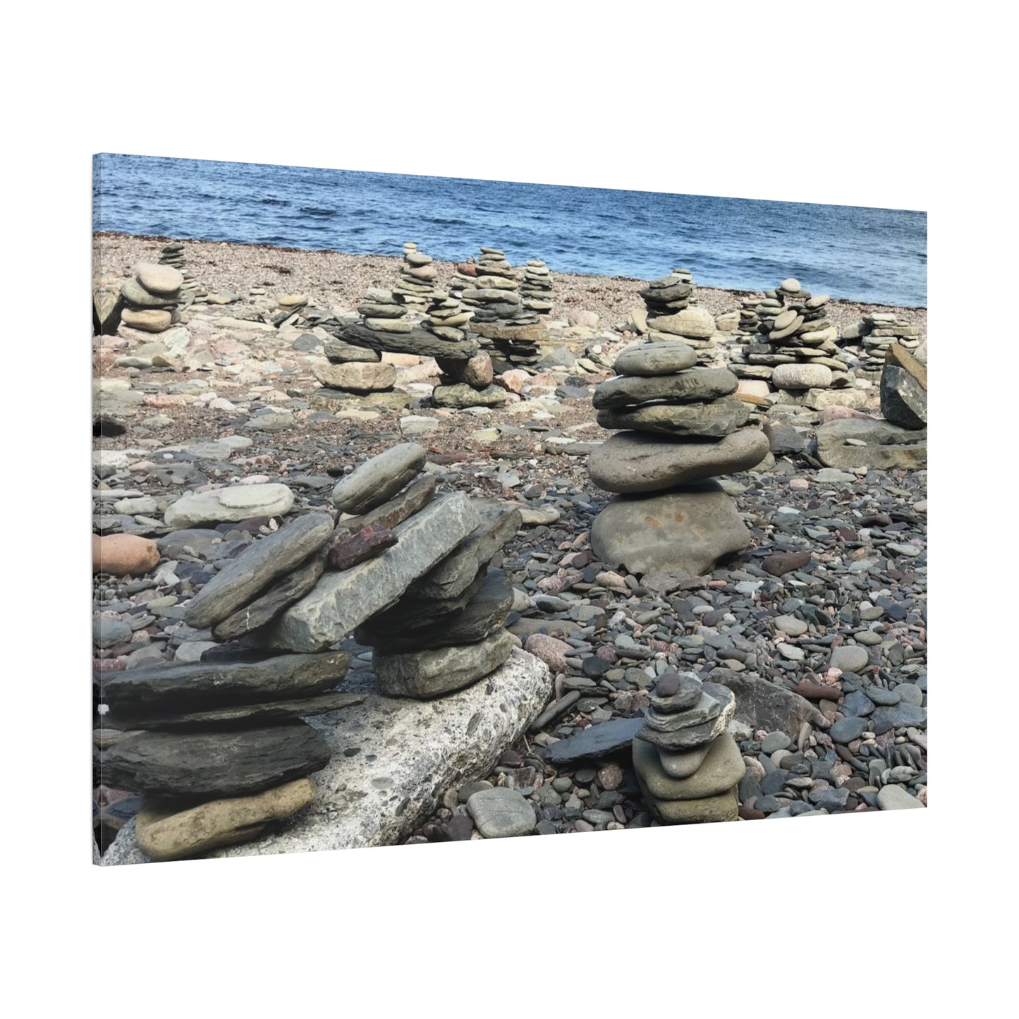 Tranquil Stone Stack Canvas Wall Art, Inspirational Home Decor, Serenity Gift, Nature Photography, Relaxing Living Room Art