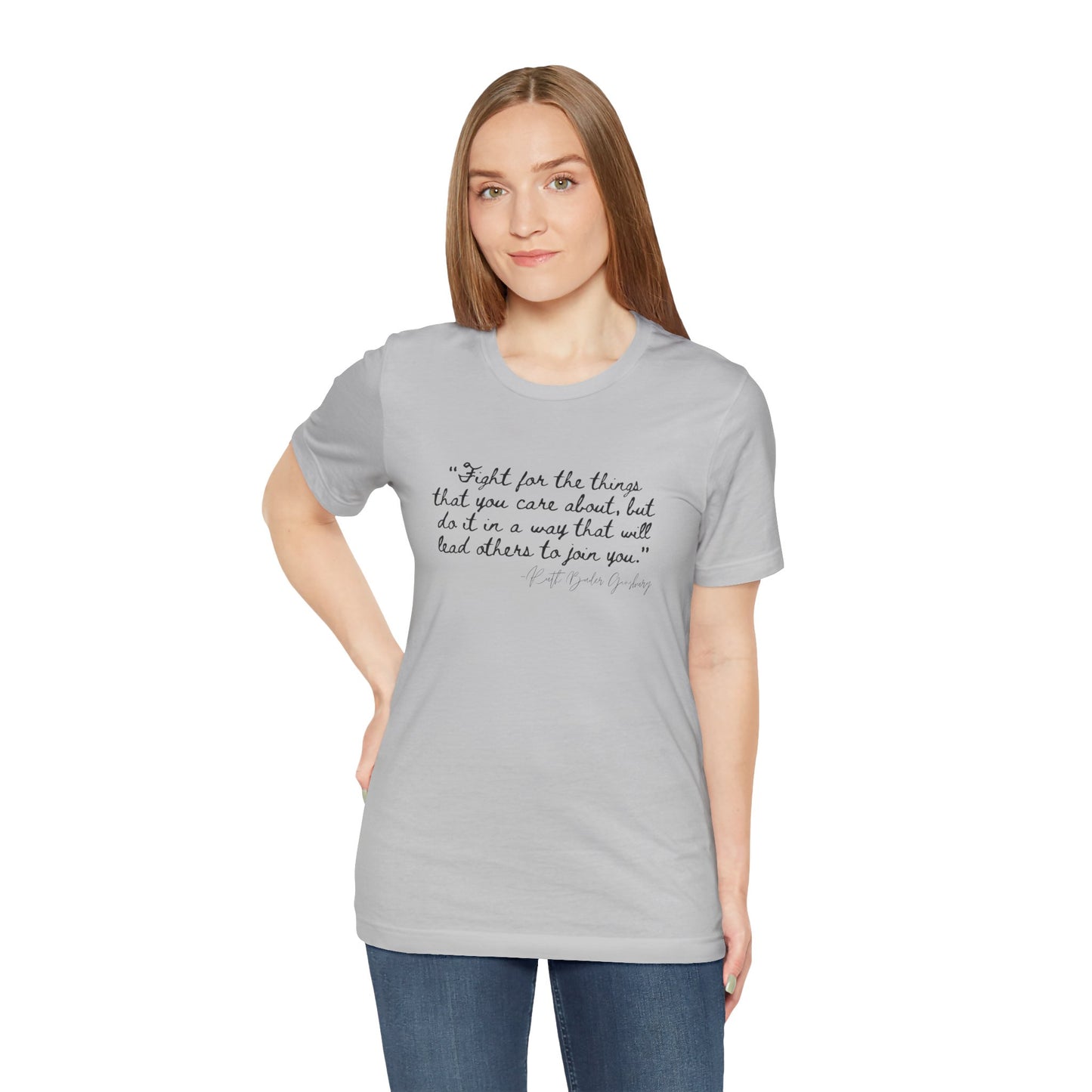 Inspirational Unisex Short Sleeve Tee – "Fight for the Things You Care About"