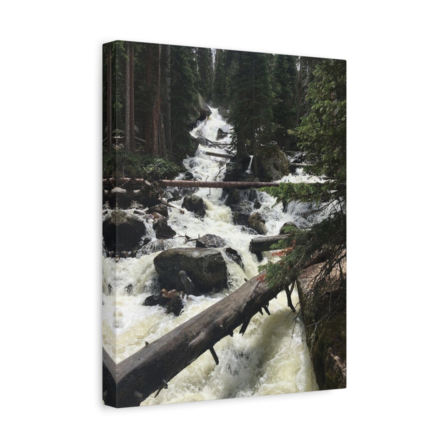 Nature Waterfall Canvas Art - Stretched Matte Wall Decor