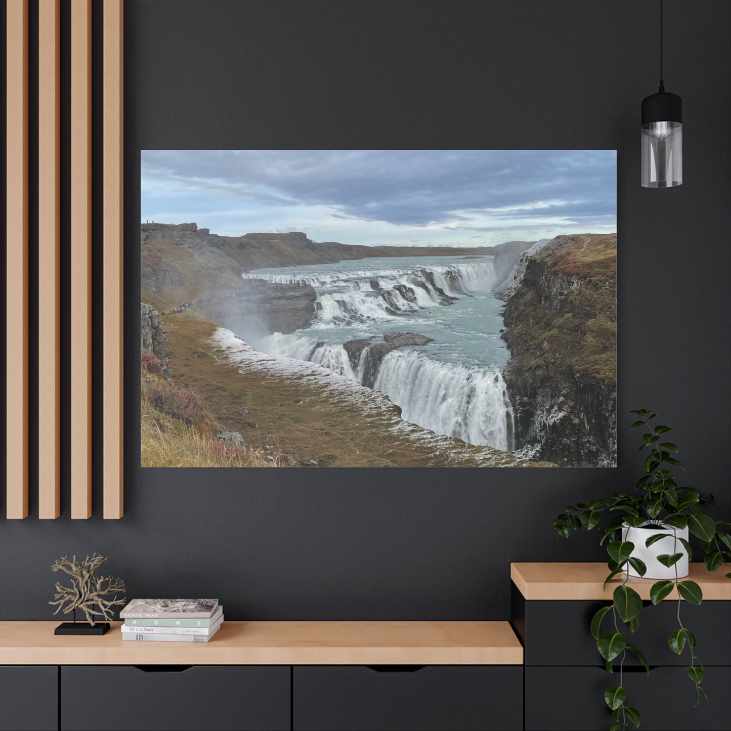 Serene Waterfall Canvas Wall Art - Tranquil Nature Decor