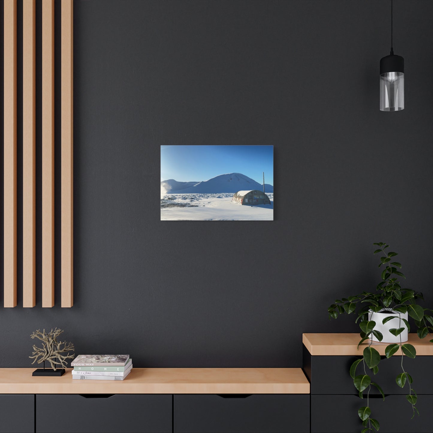 Snow-Covered Landscape Canvas Art - Stretched Matte Print