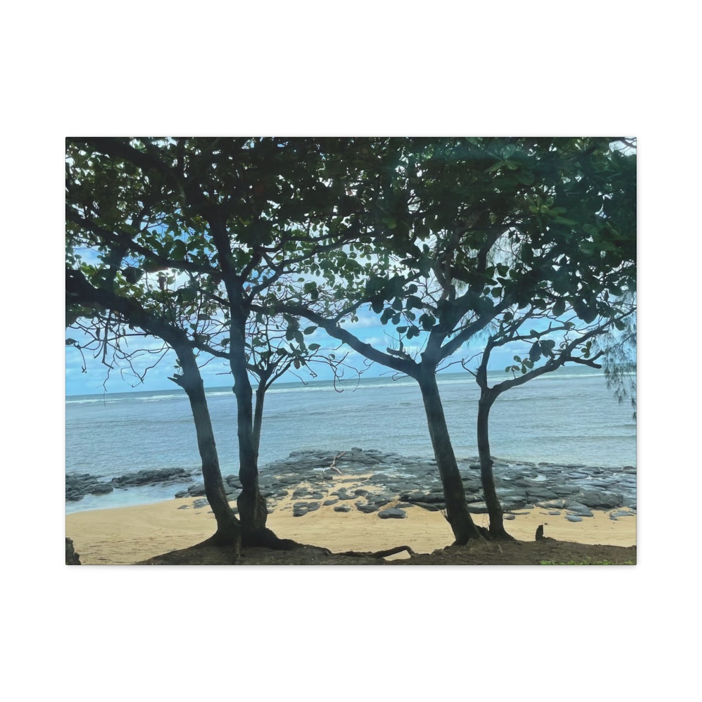 Serene Beach Landscape Canvas Print - Tranquil Coastal Wall Art