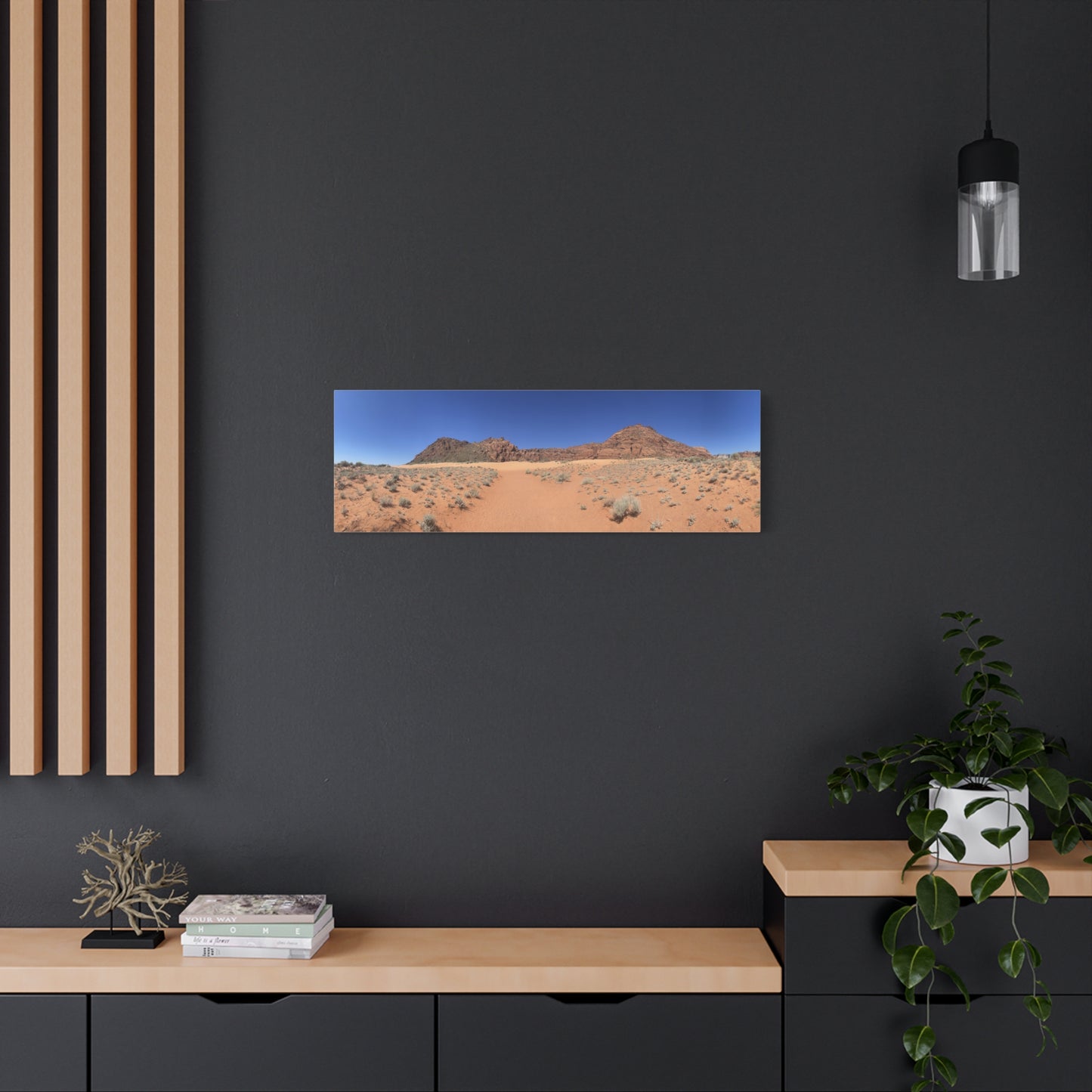 Desert Landscape Canvas Wall Art - Panoramic Modern Decor