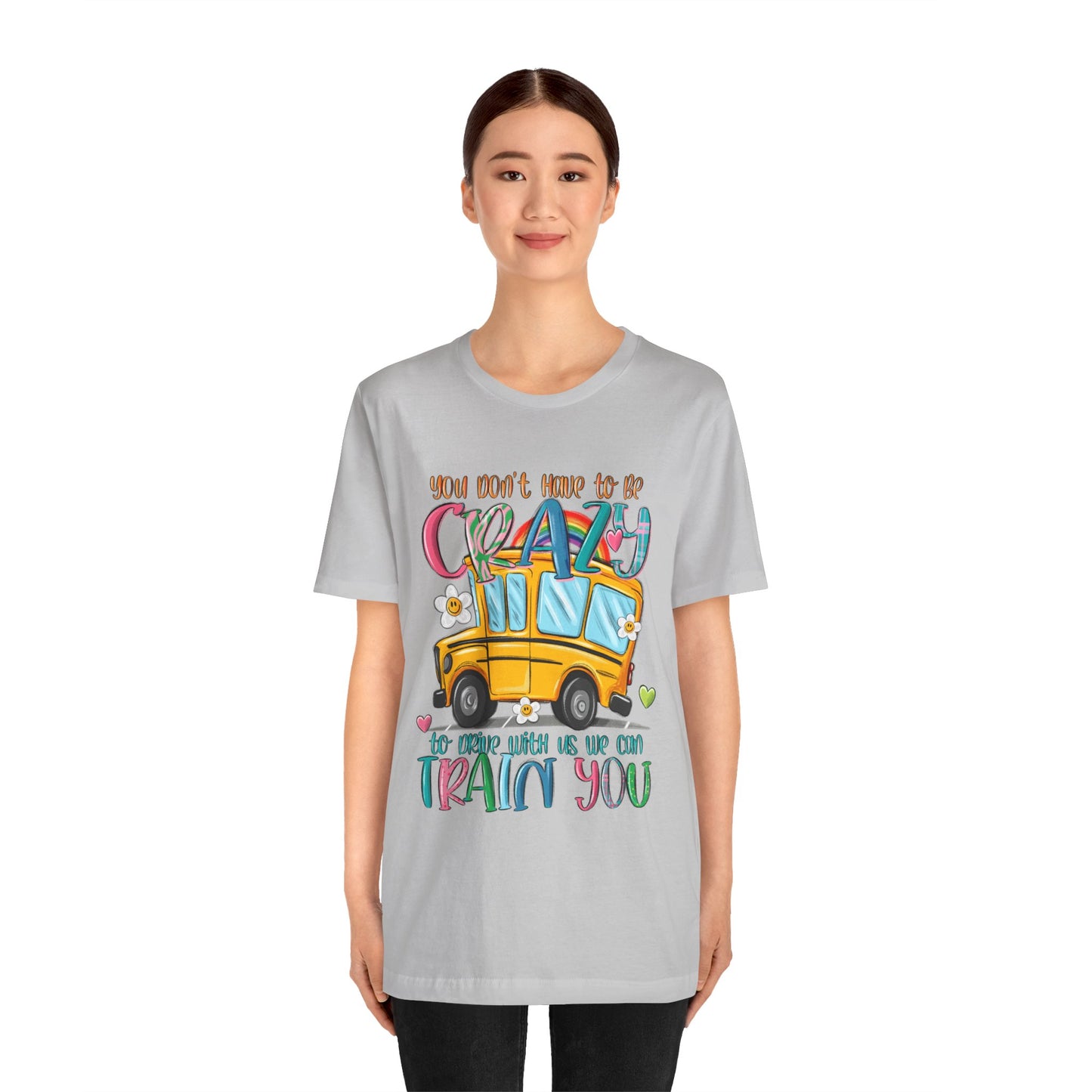 Crazy Train Unisex Jersey Tee - Fun & Whimsical Graphic T-Shirt for Bus Lovers
